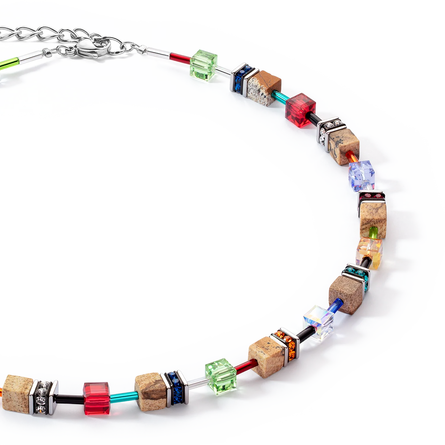 GeoCUBE® Iconic Nature necklace multicolour brown - Image 2