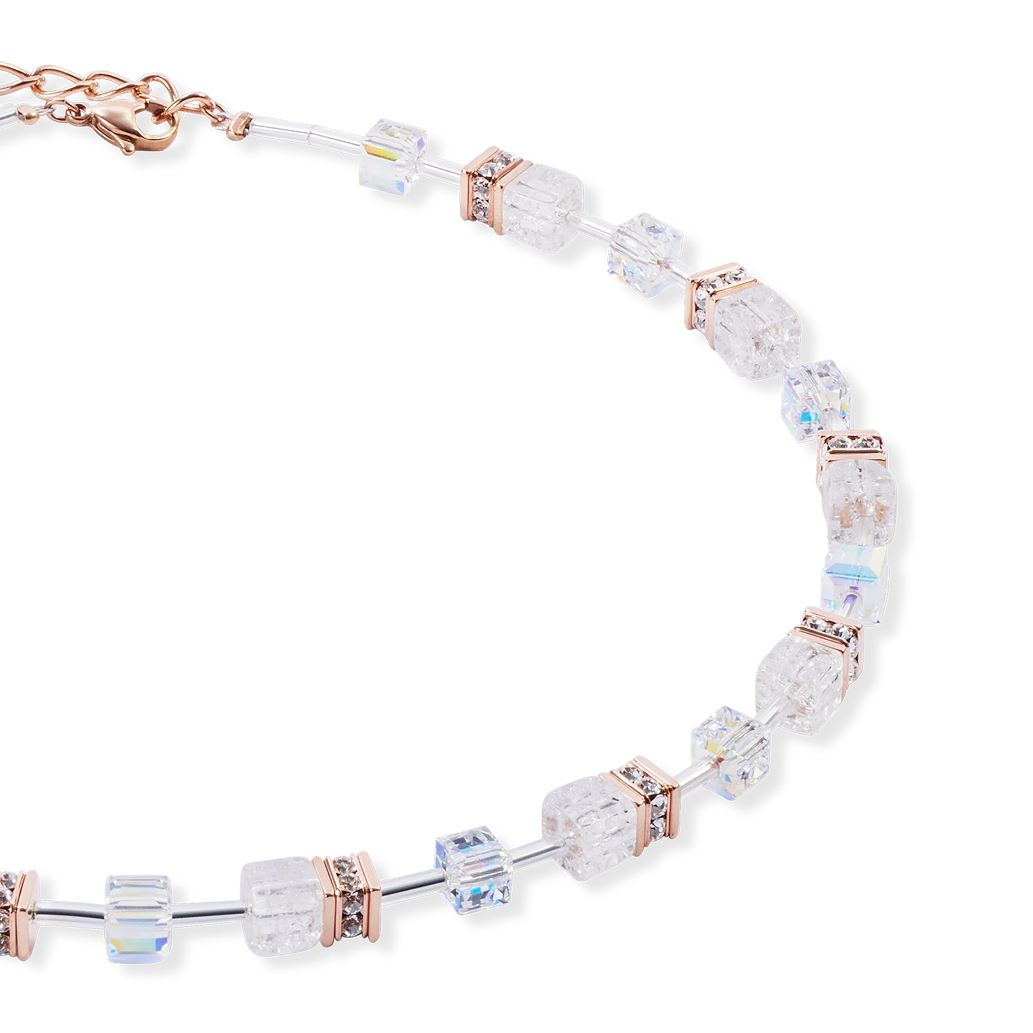 GeoCUBE® Iconic Nature necklace rosegold white - Image 2