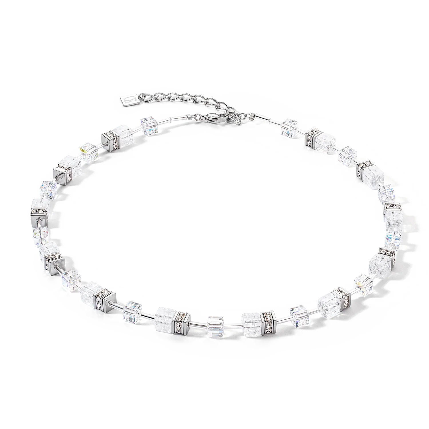 GeoCUBE® Iconic Nature necklace silver-white