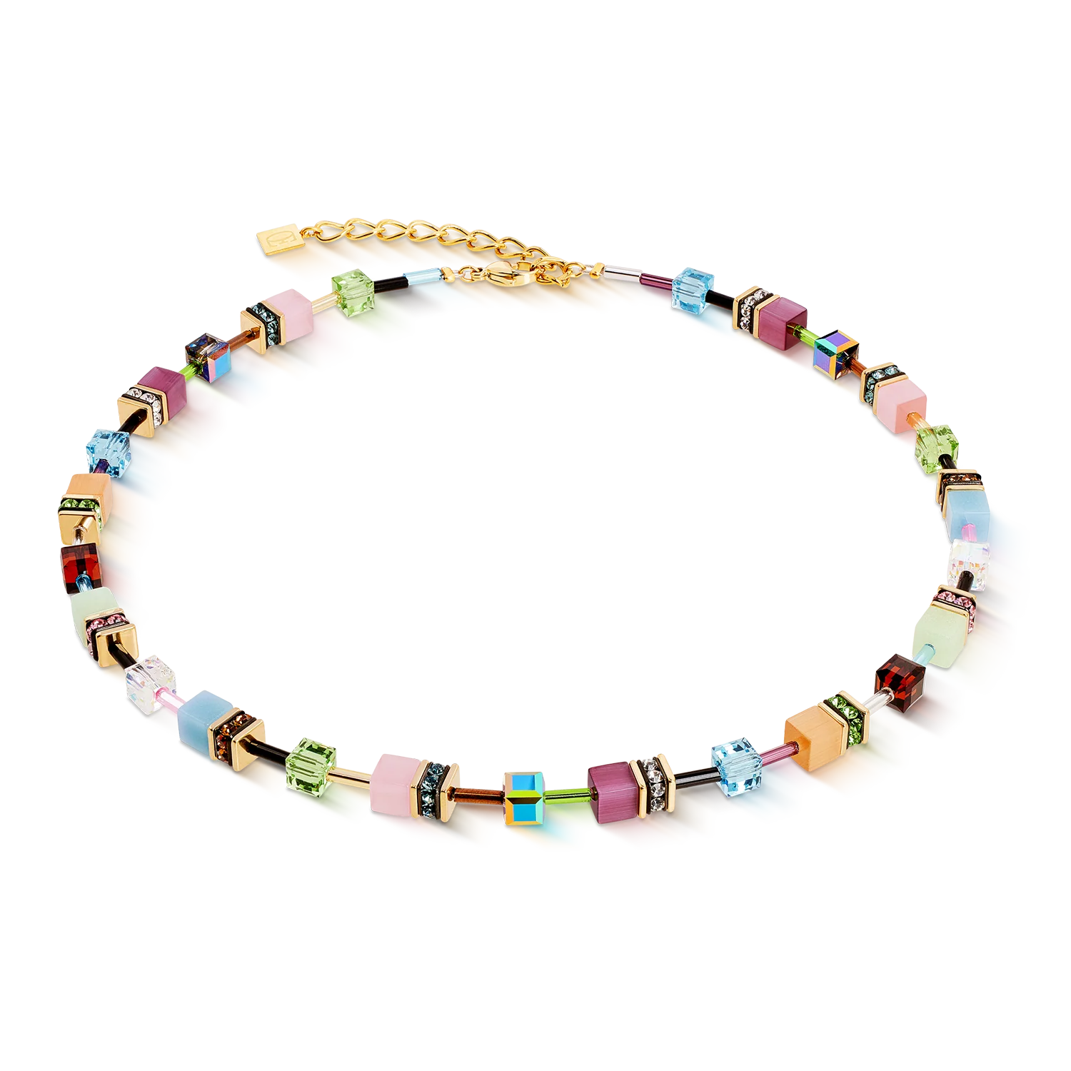 GeoCUBE® Iconic necklace Art Nouveau gold