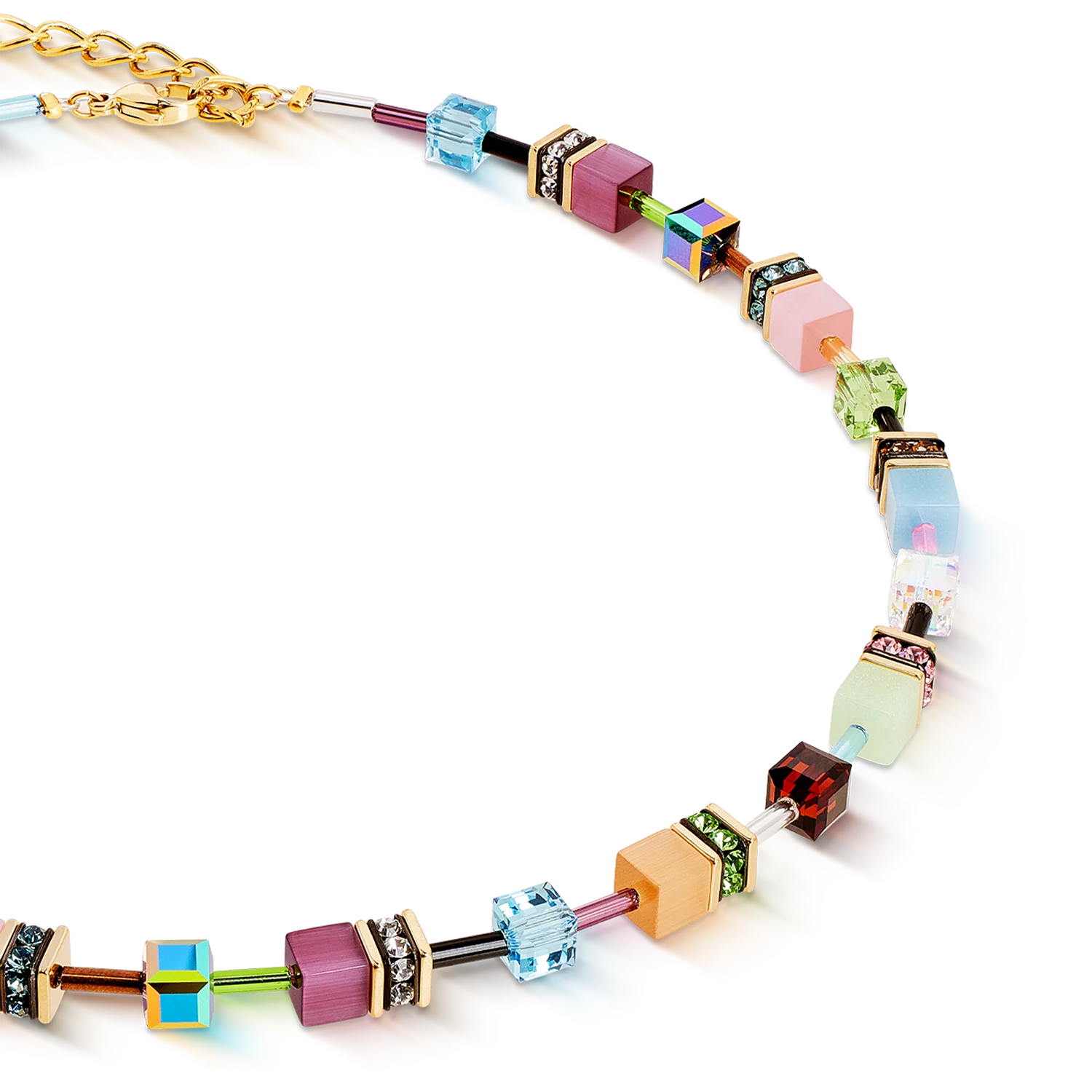 GeoCUBE® Iconic necklace Art Nouveau gold - Image 2