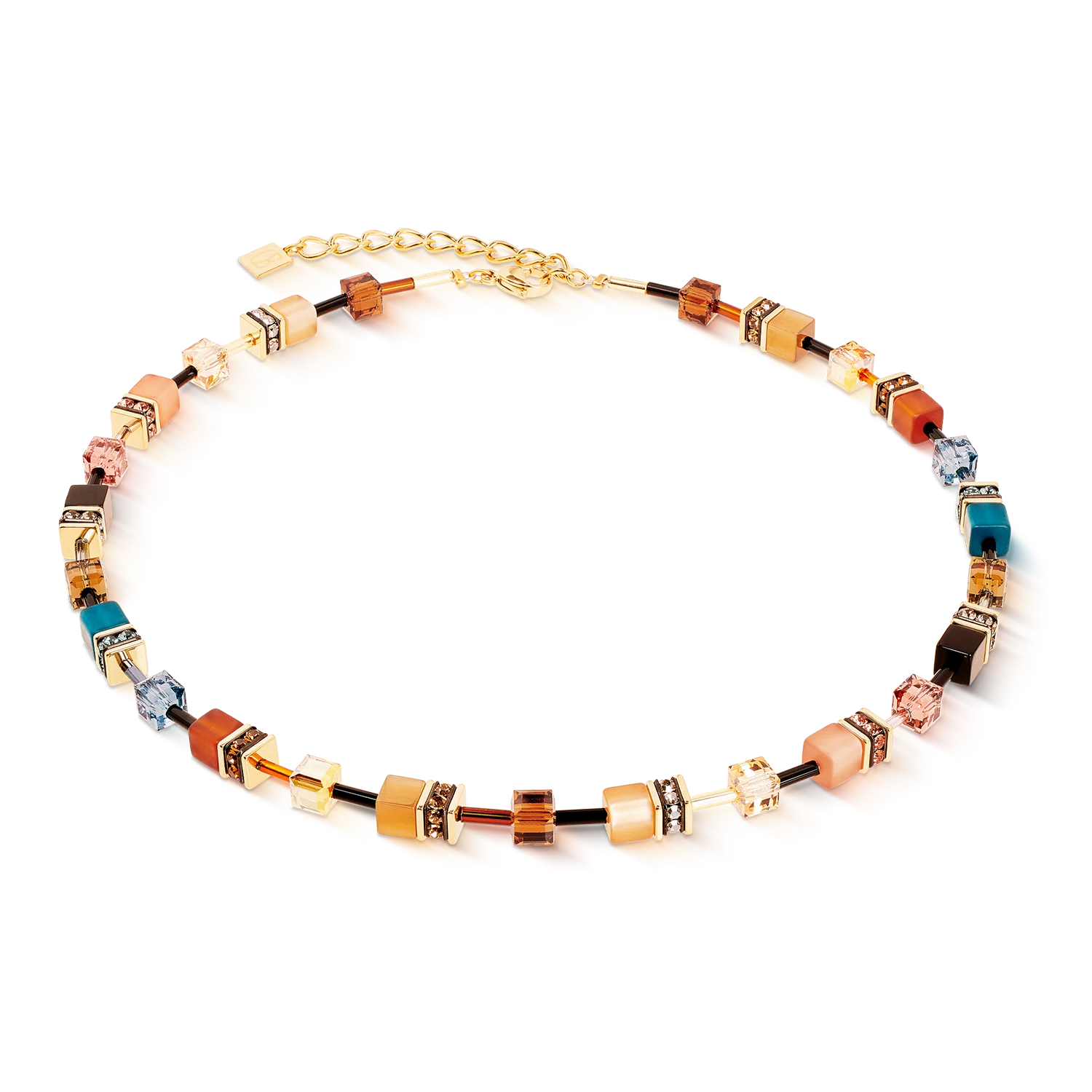 GeoCUBE® Iconic necklace Earth Mirage gold