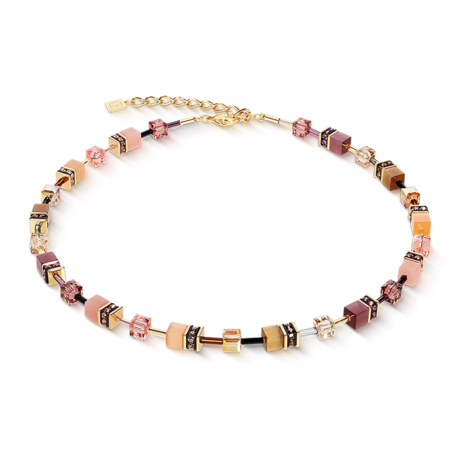 GeoCUBE® Iconic necklace gold blush