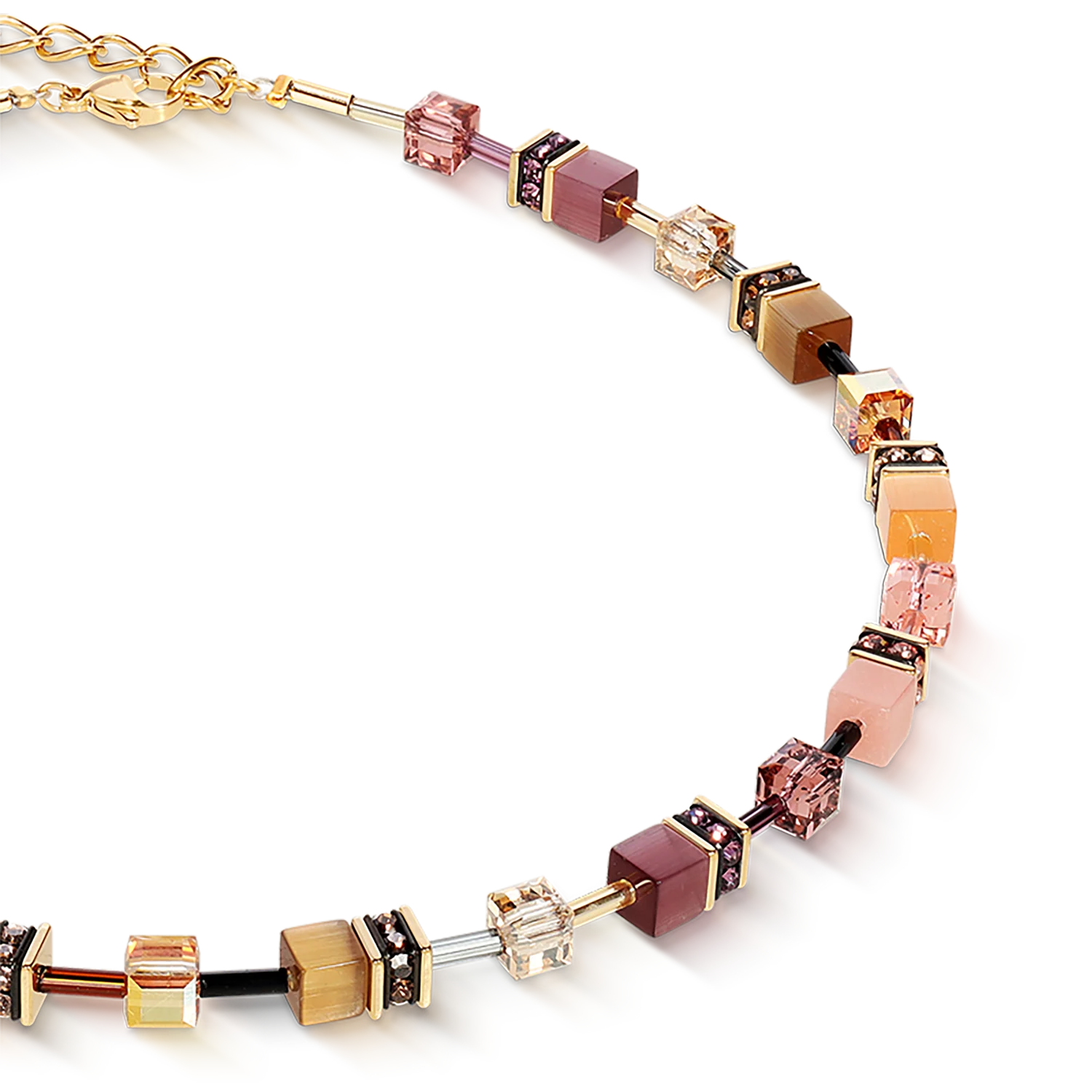 GeoCUBE® Iconic necklace gold blush - Image 2
