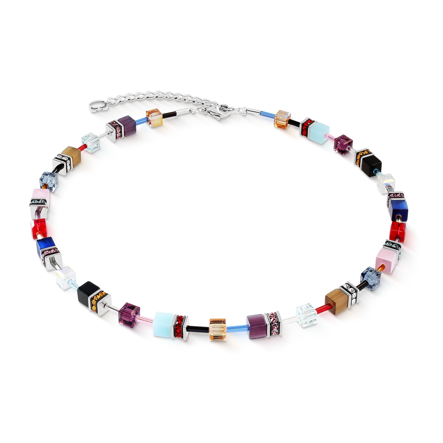 GeoCUBE® Iconic necklace Love Energy silver