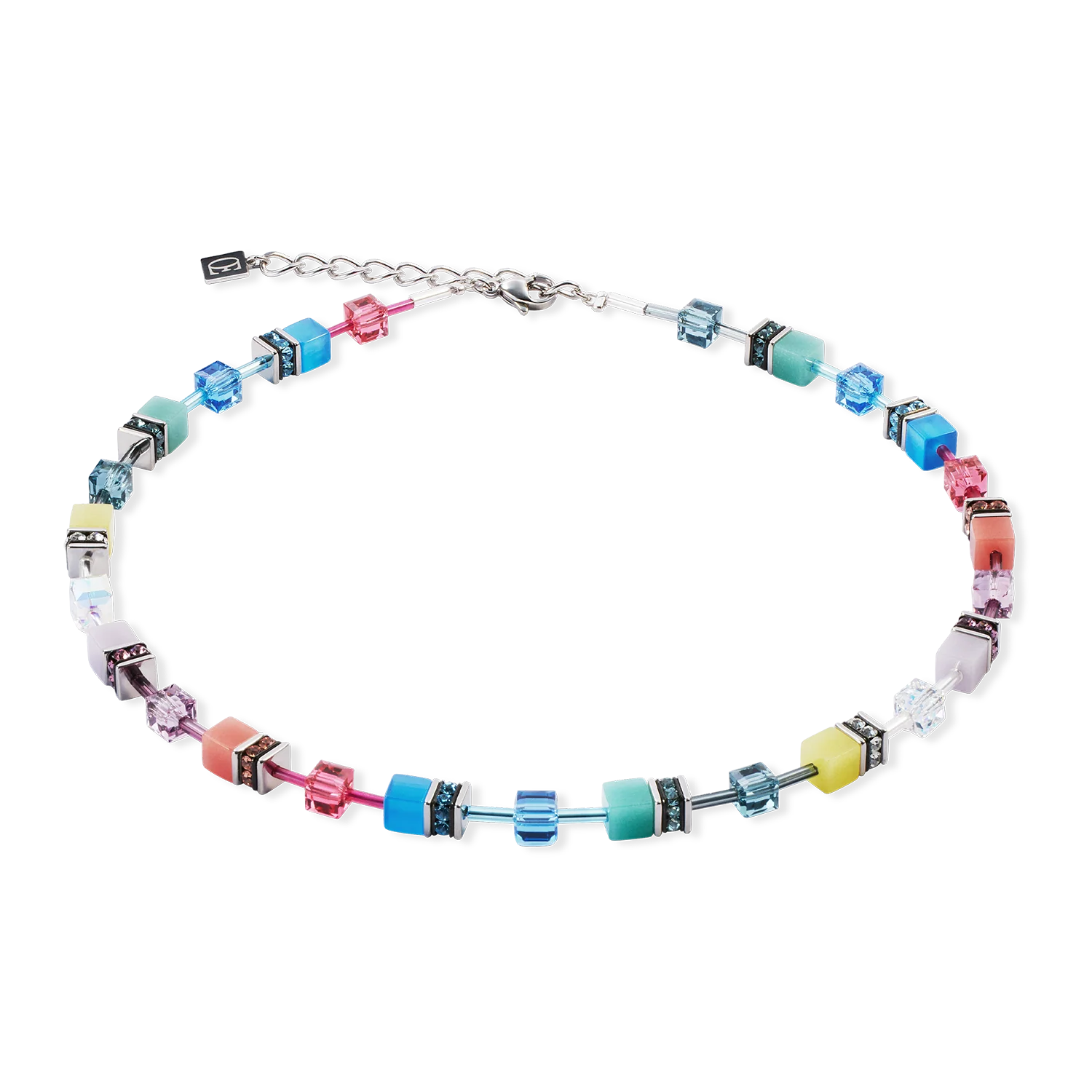 GeoCUBE® Iconic necklace Magic silver