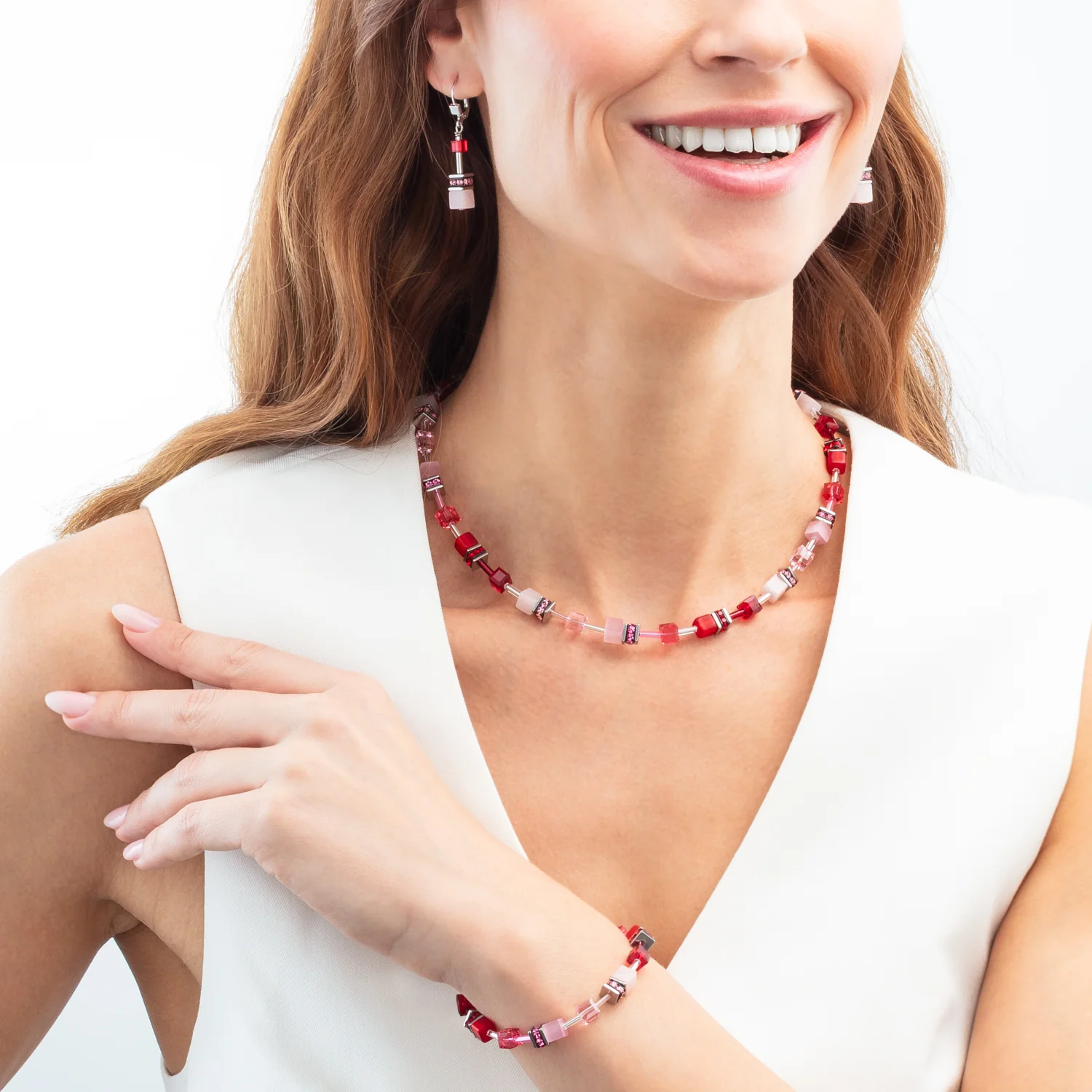 GeoCUBE® Iconic necklace rosé blush - Image 4