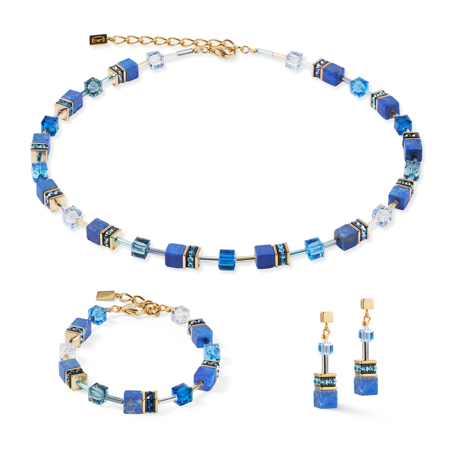 GeoCUBE® Iconic Precious earrings blue - Image 3