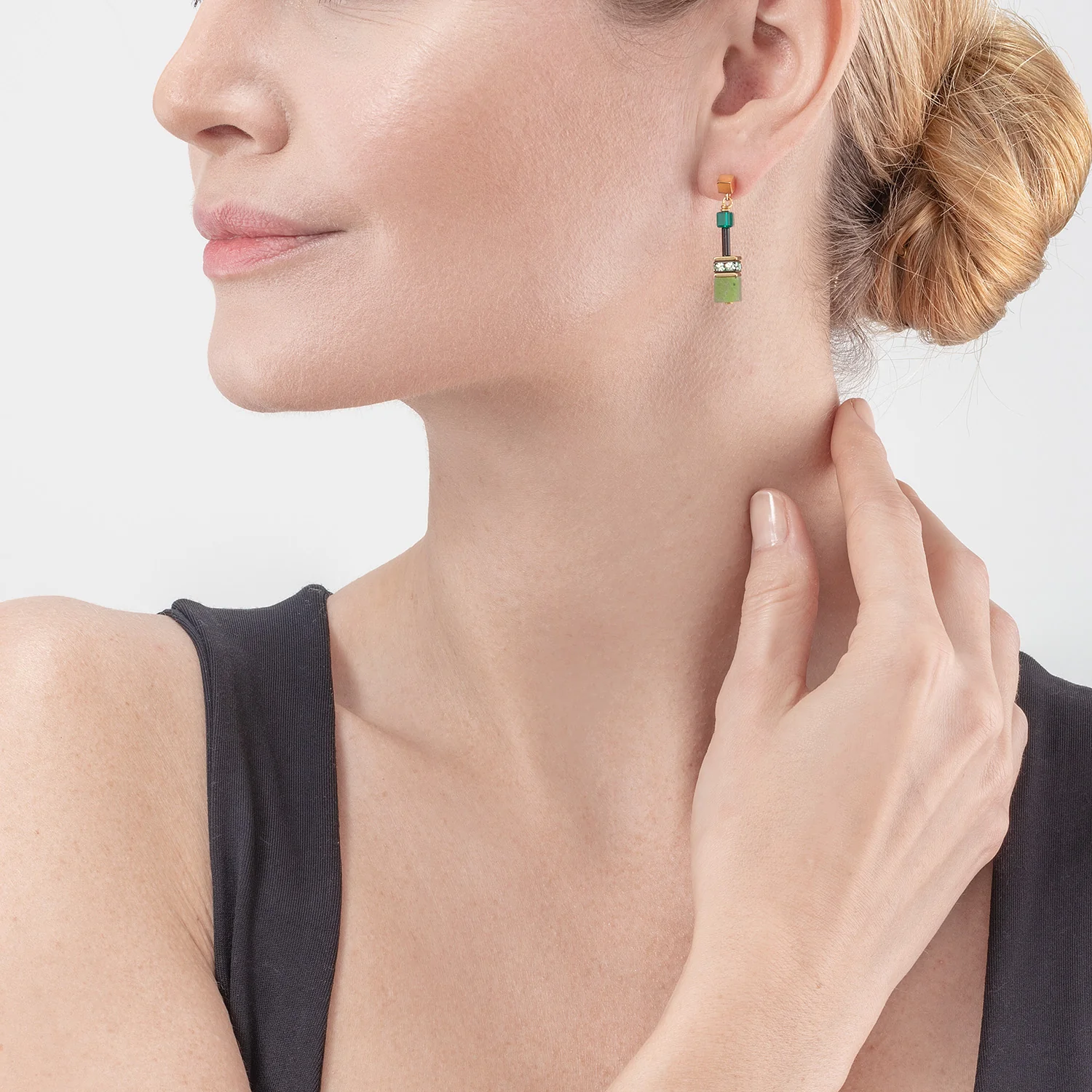 GeoCUBE® Iconic Precious earrings green - Image 4