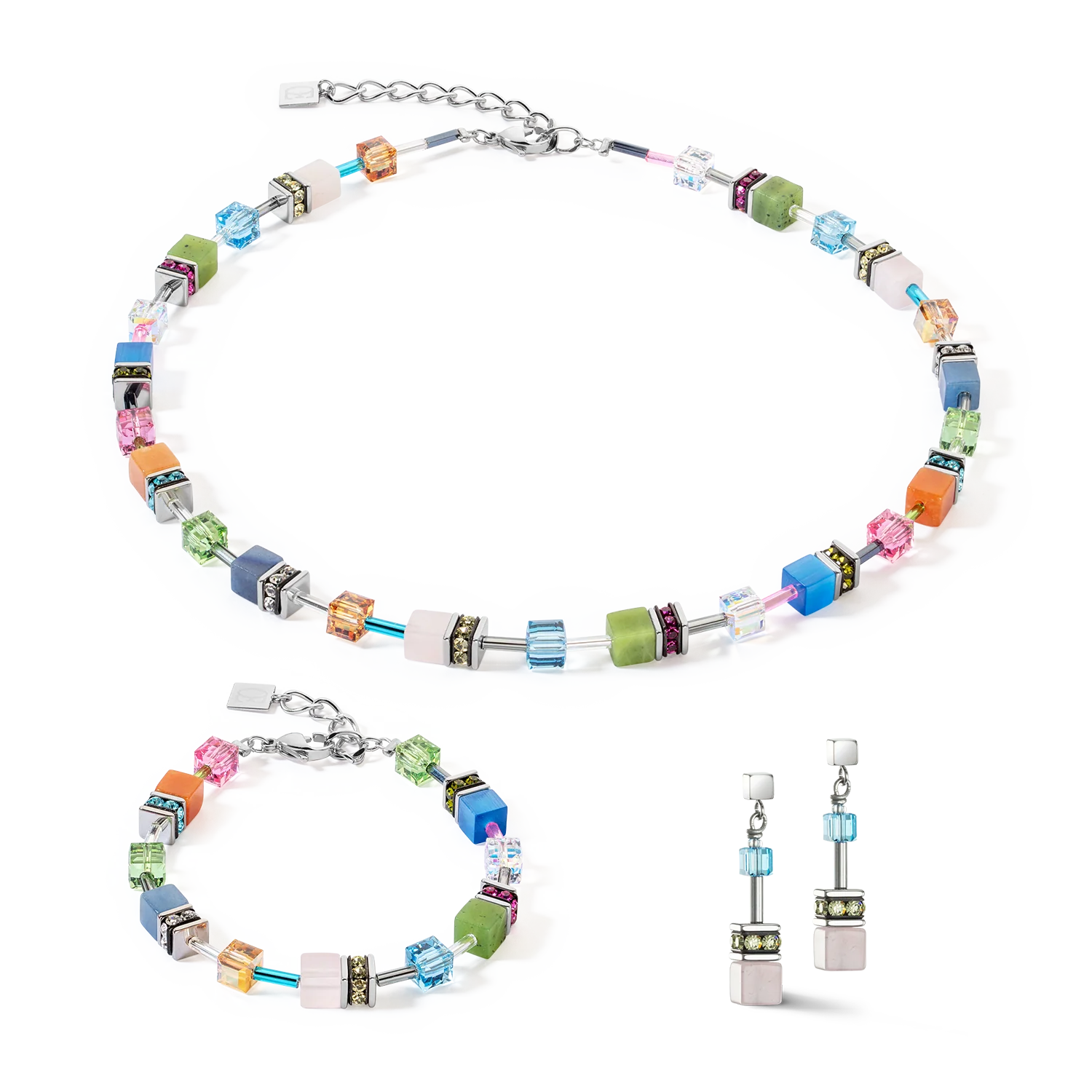 GeoCUBE® Iconic Precious earrings multicolour boho - Image 3