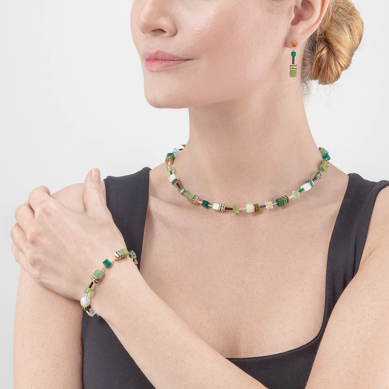 GeoCUBE® Iconic Precious necklace green - Image 4