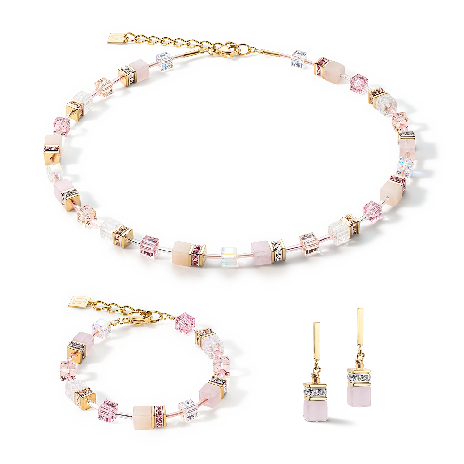 GeoCUBE® Iconic Precious necklace light rose - Image 3