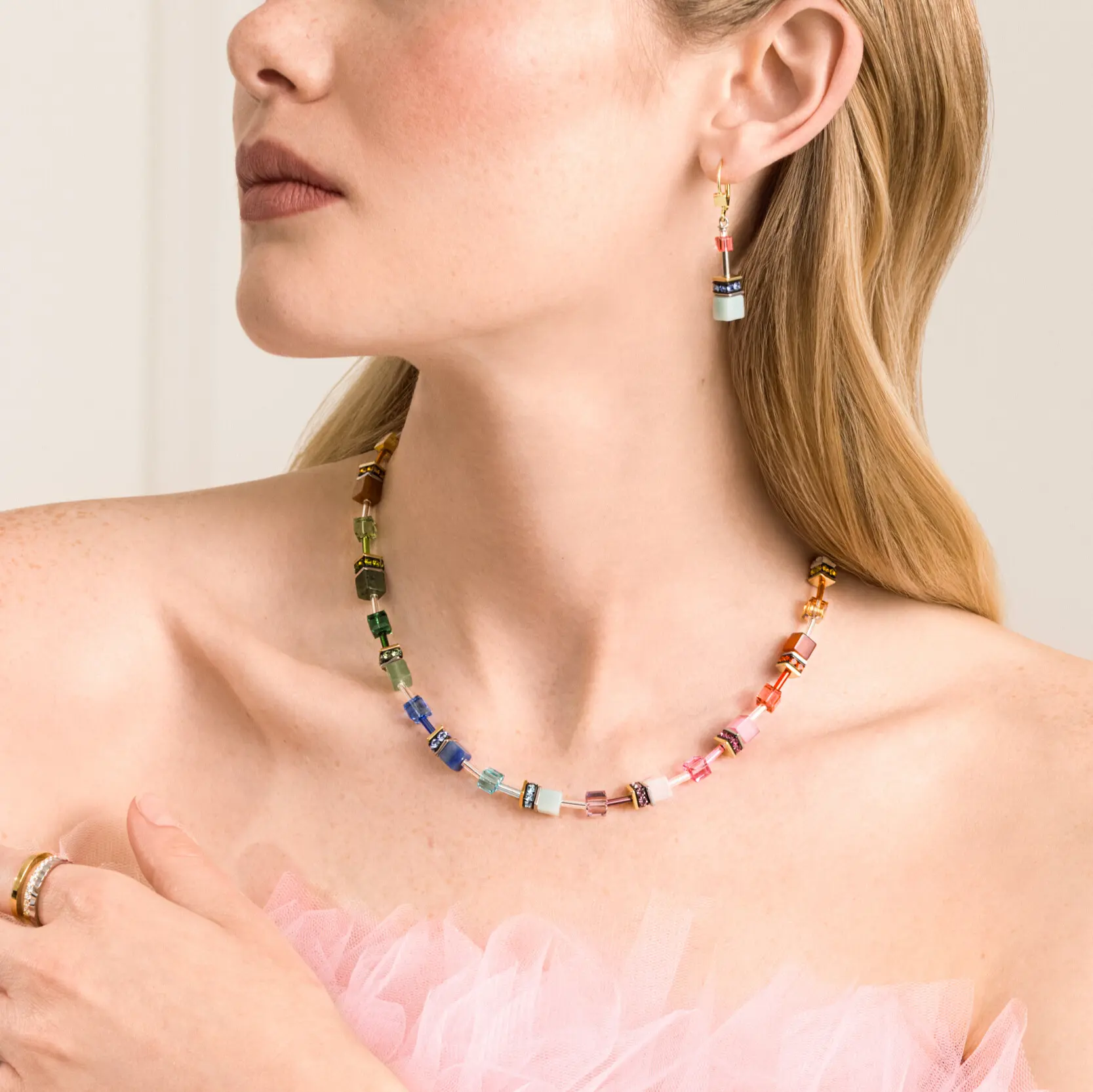 GeoCUBE® Iconic Precious necklace Rainbow - Image 4