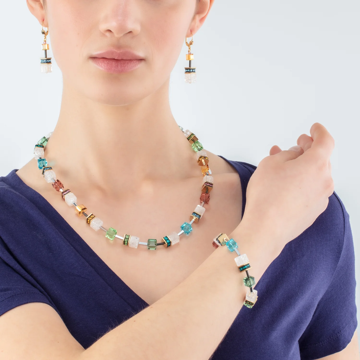 GeoCUBE® Iconic Statement Precious necklace multicolour - Image 3