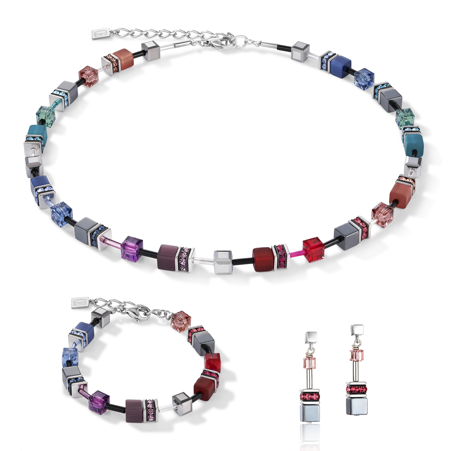 GeoCUBE® Necklace multicolour art nouveau - Image 3