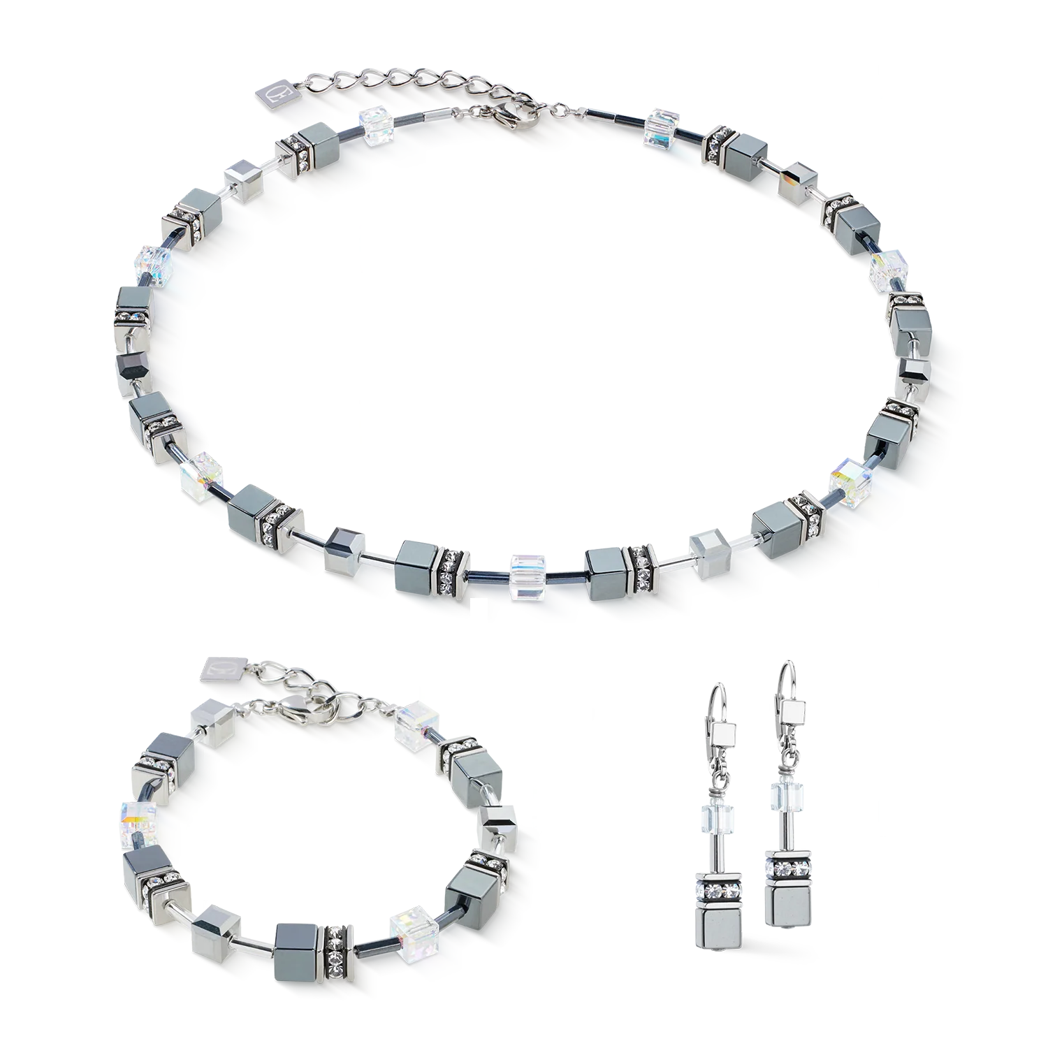 GeoCUBE® necklace platinum - Image 3