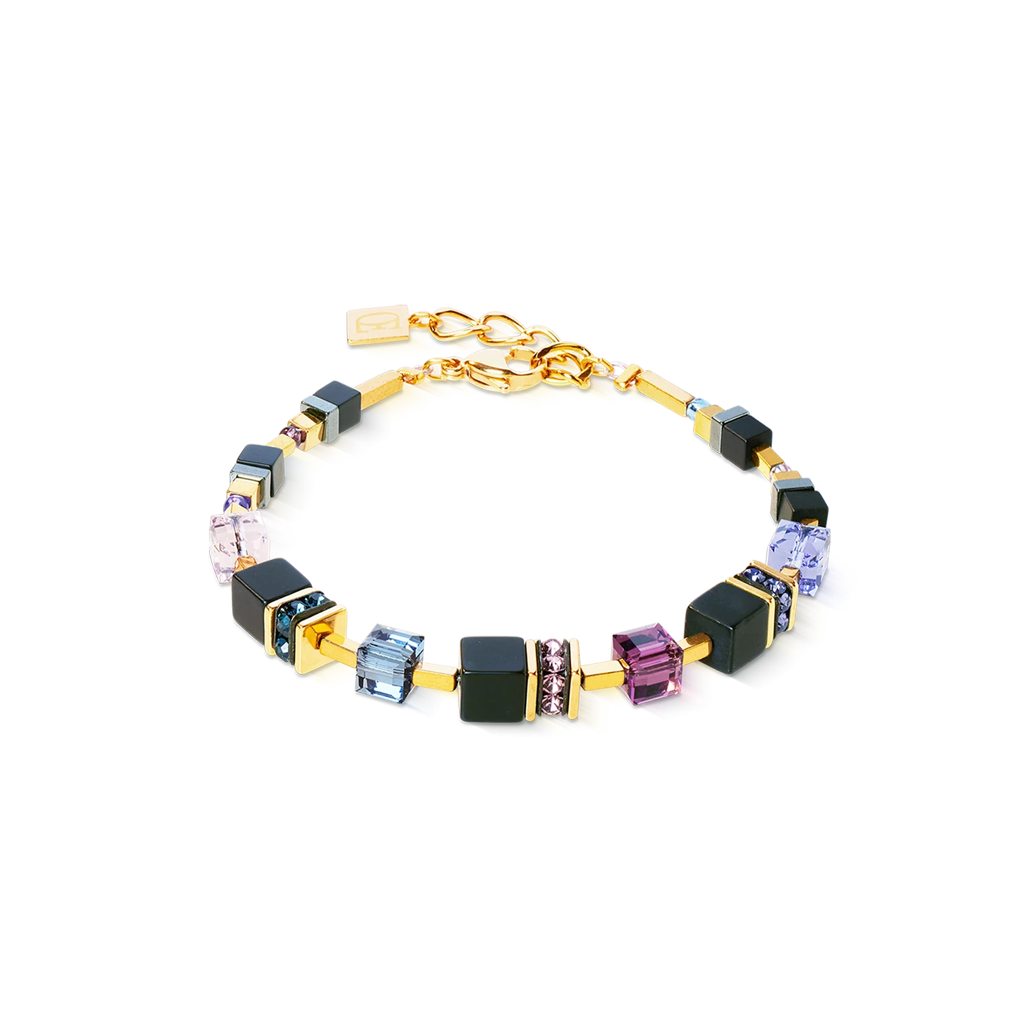 GeoCUBE® Precious Classic bracelet Blue Moon gold