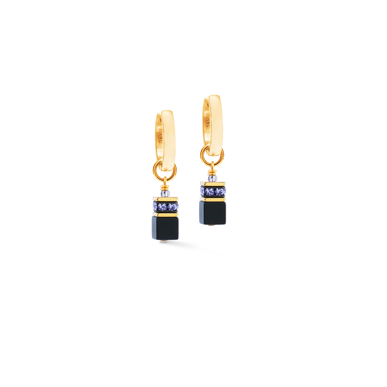 GeoCUBE® Precious Classic Hoop Blue Moon gold
