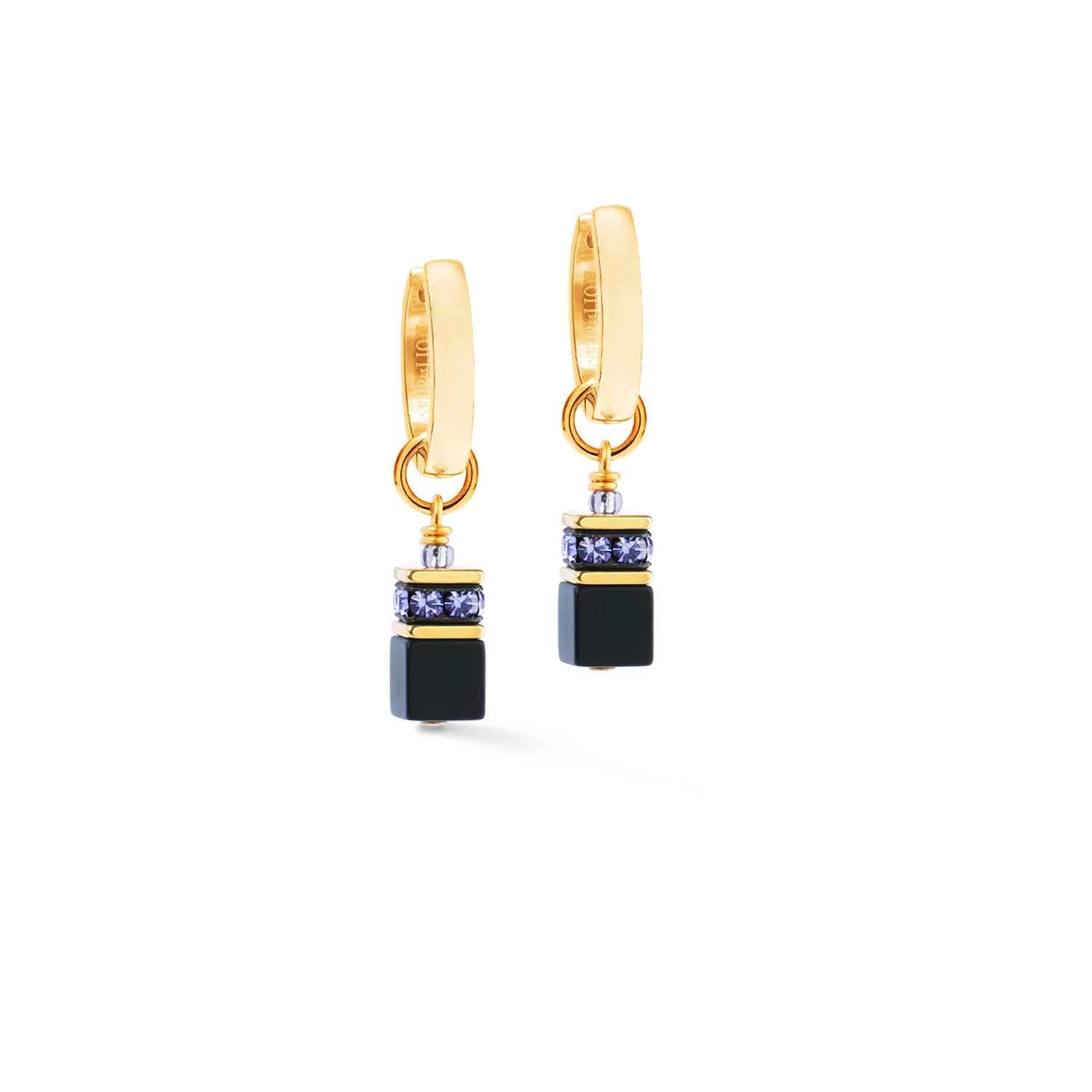 GeoCUBE® Precious Classic Hoop Blue Moon gold - Image 2