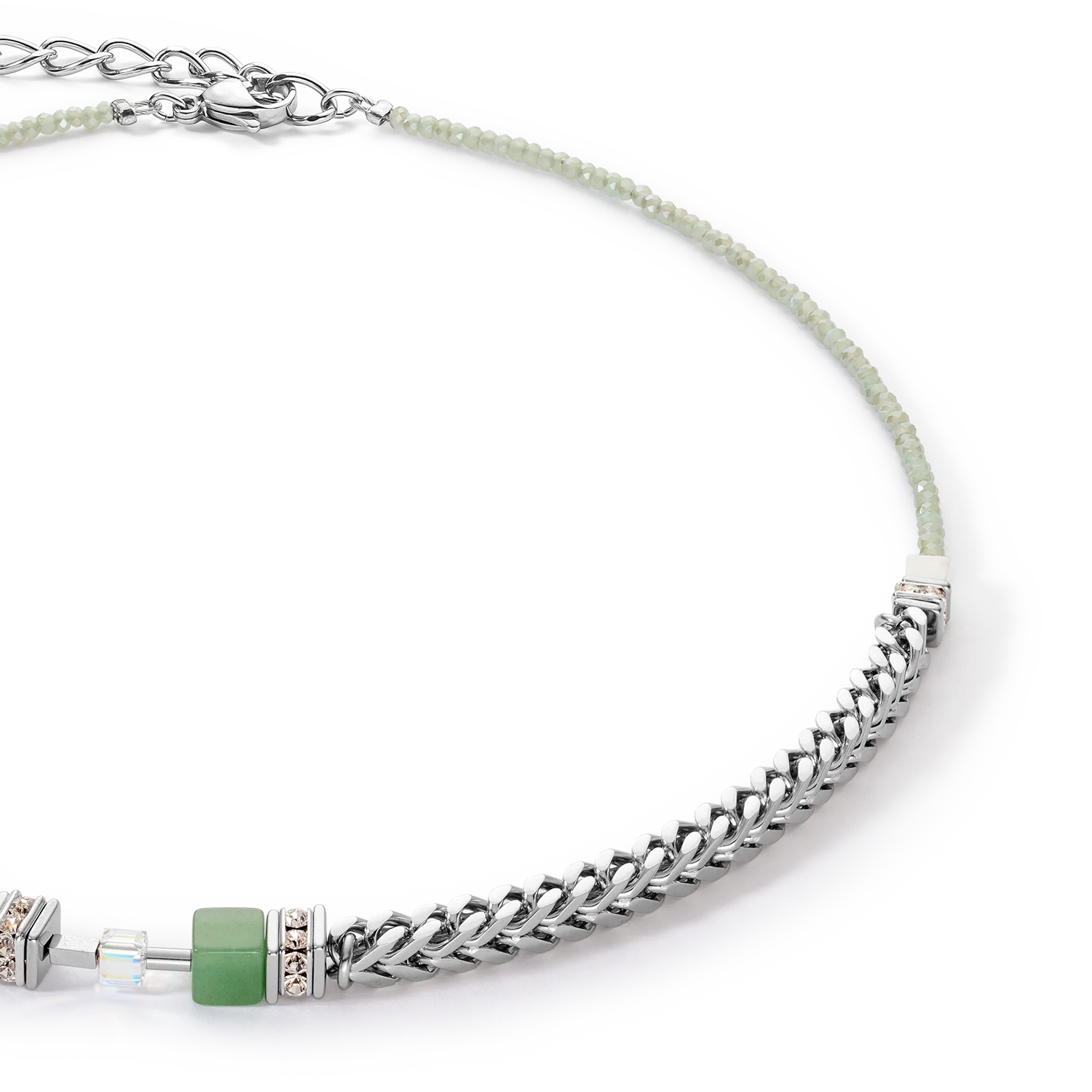 GeoCUBE® Precious Fusion Chunky Chain necklace light green - Image 2