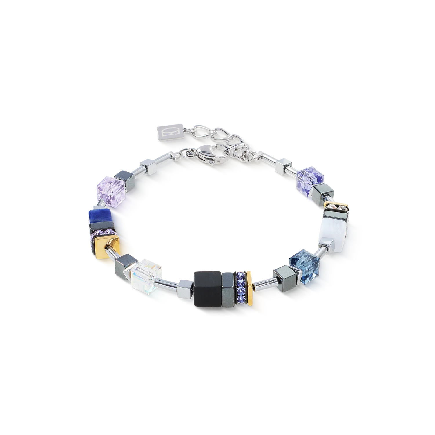 GeoCUBE® Precious Motion bracelet Blue Moon Bicolour