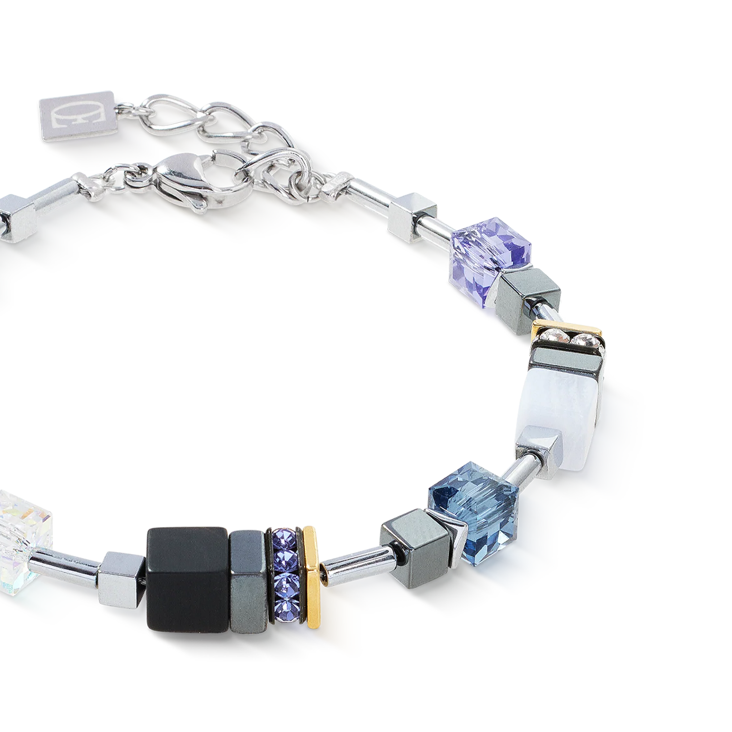 GeoCUBE® Precious Motion bracelet Blue Moon Bicolour - Image 2