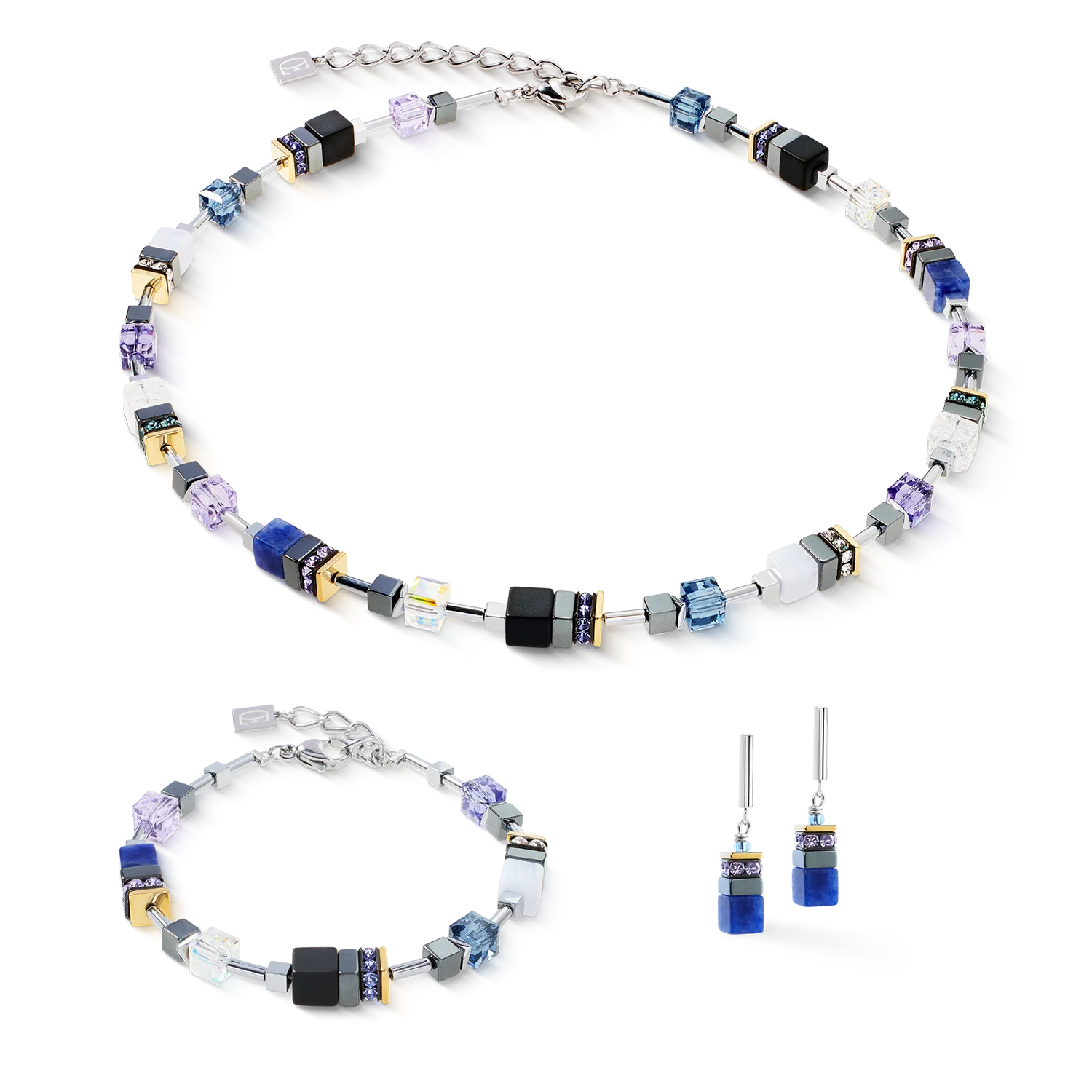 GeoCUBE® Precious Motion bracelet Blue Moon Bicolour - Image 3