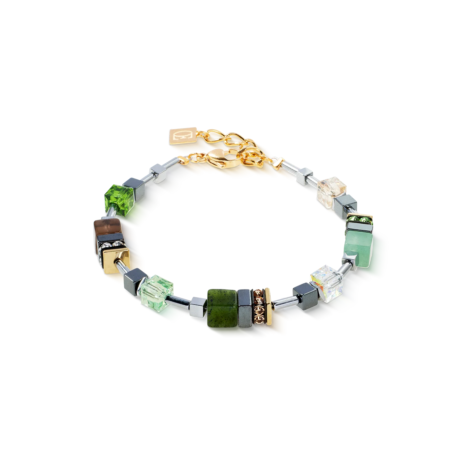 GeoCUBE® Precious Motion bracelet Forest Light gold