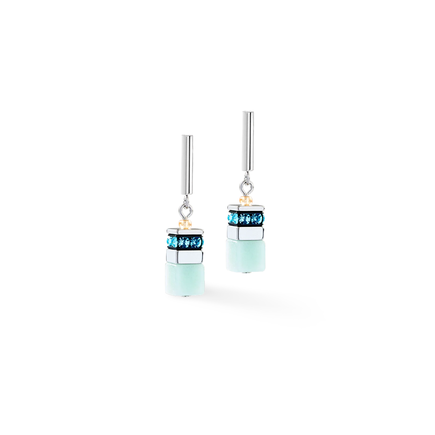 GeoCUBE® Precious Motion earrings Sorbet silver