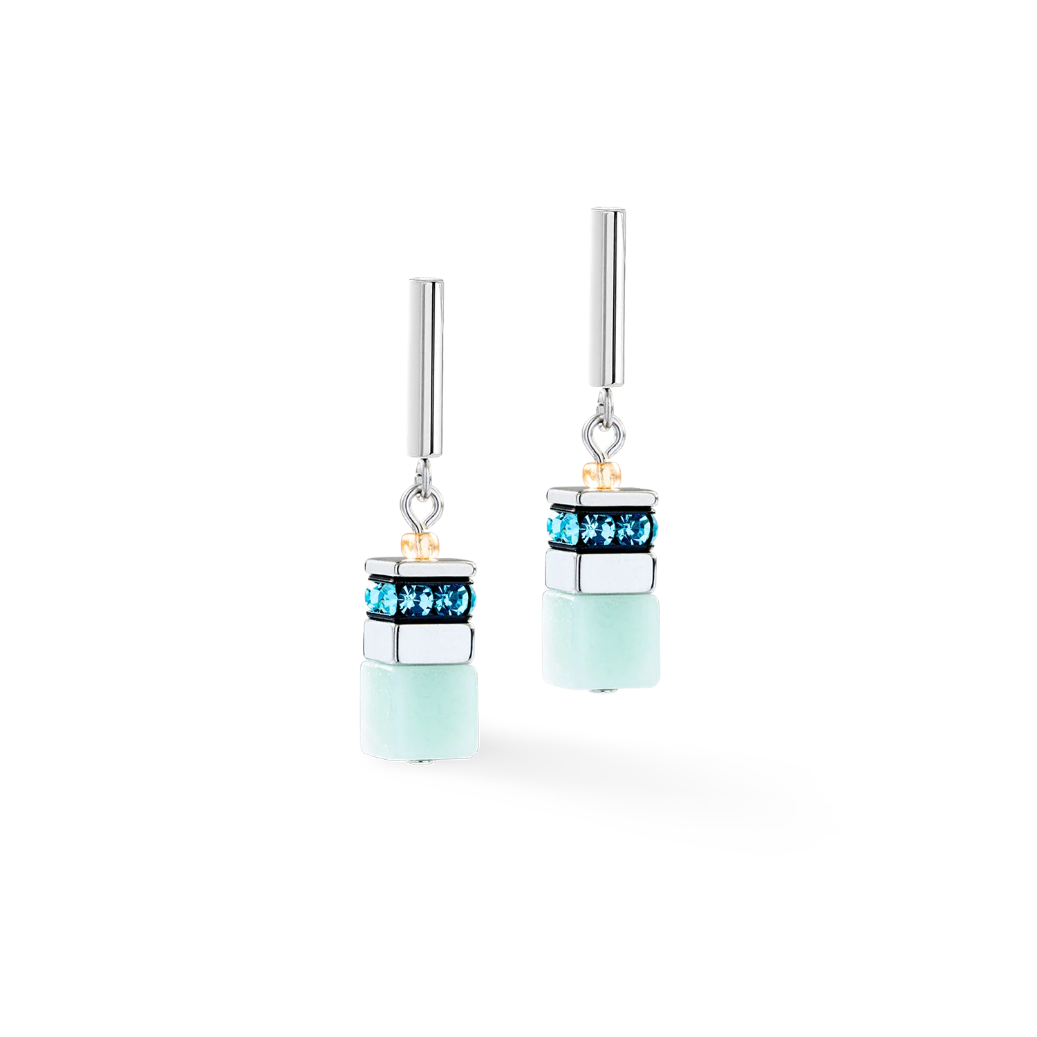 GeoCUBE® Precious Motion earrings Sorbet silver - Image 2