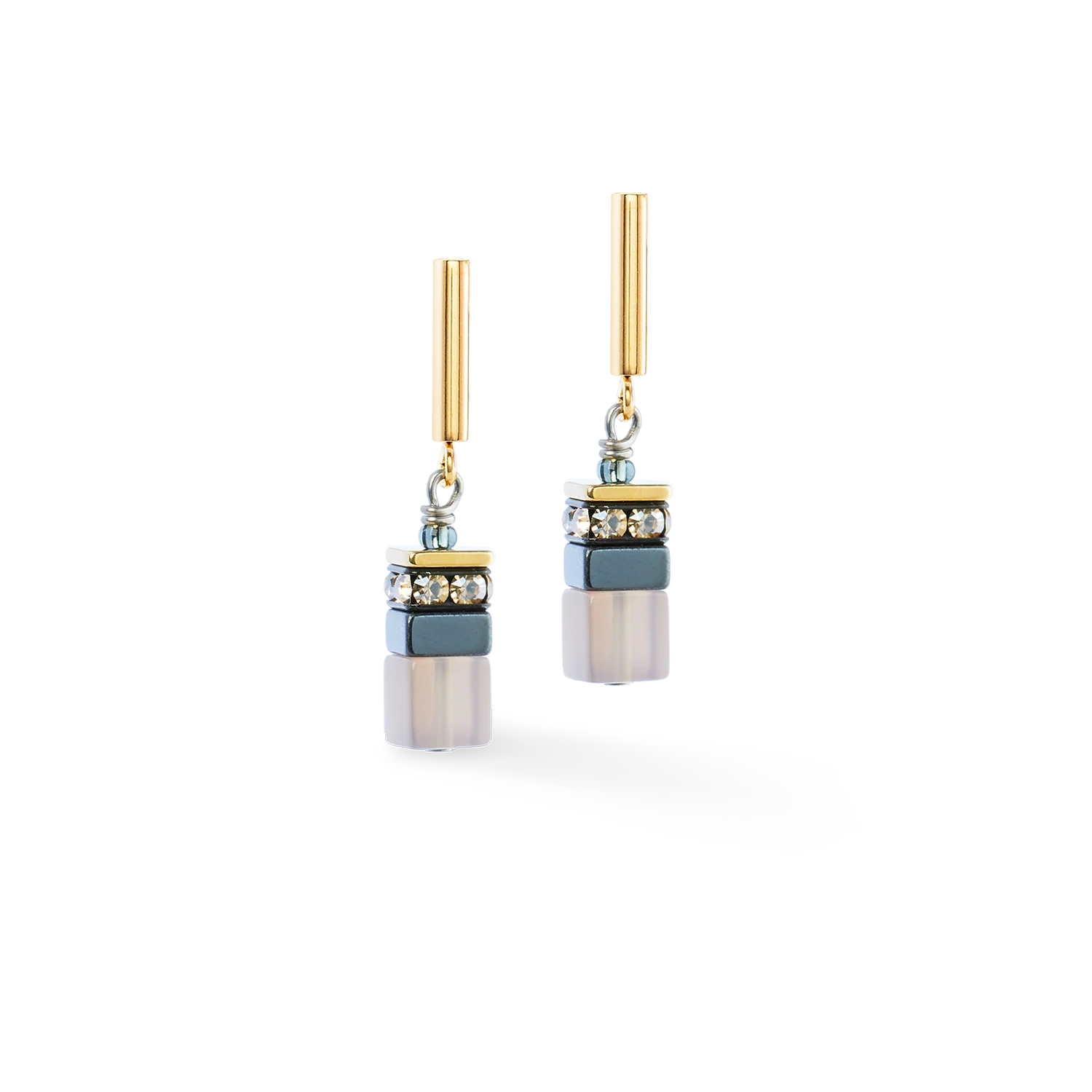 GeoCUBE® Precious Motion earrings Stone Whisper gold - Image 2