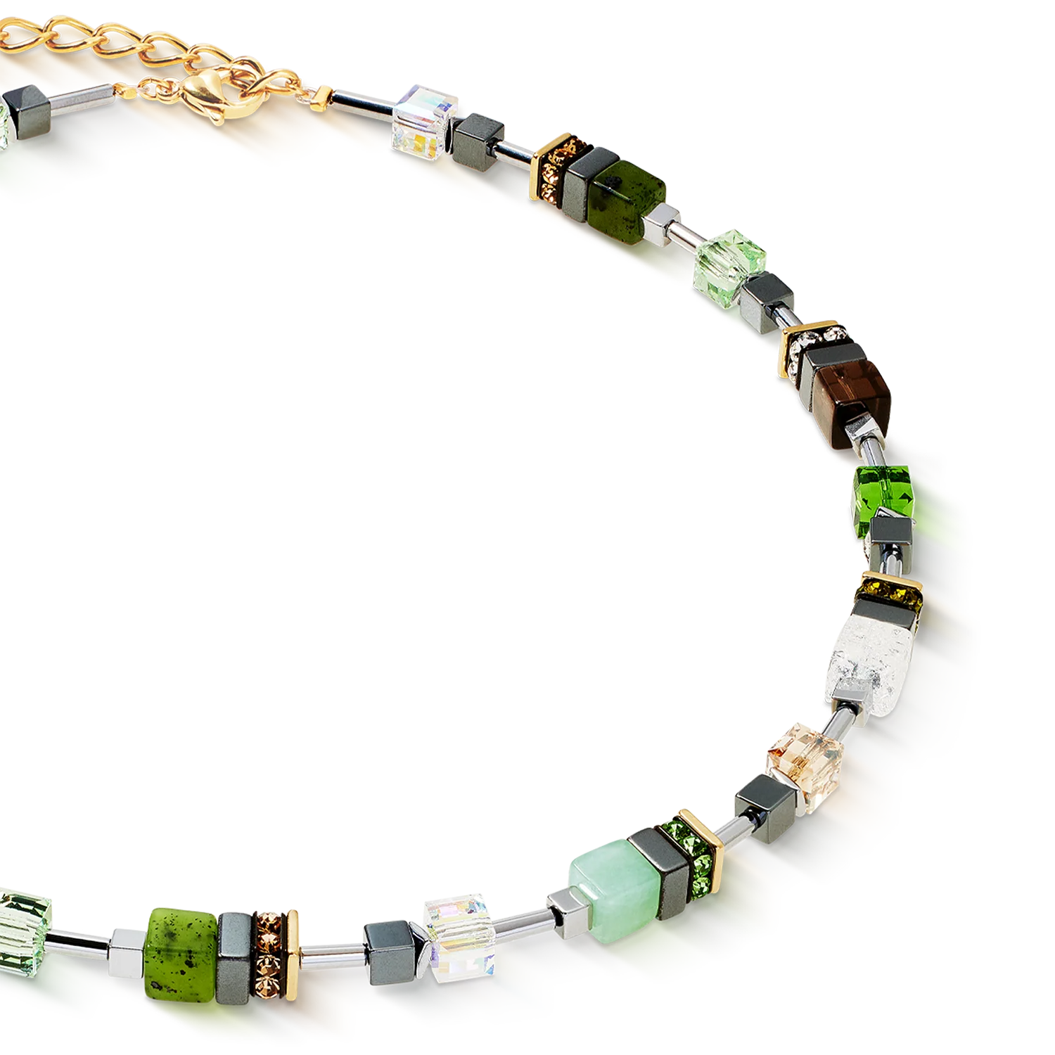 GeoCUBE® Precious Motion necklace Forest Light gold - Image 2