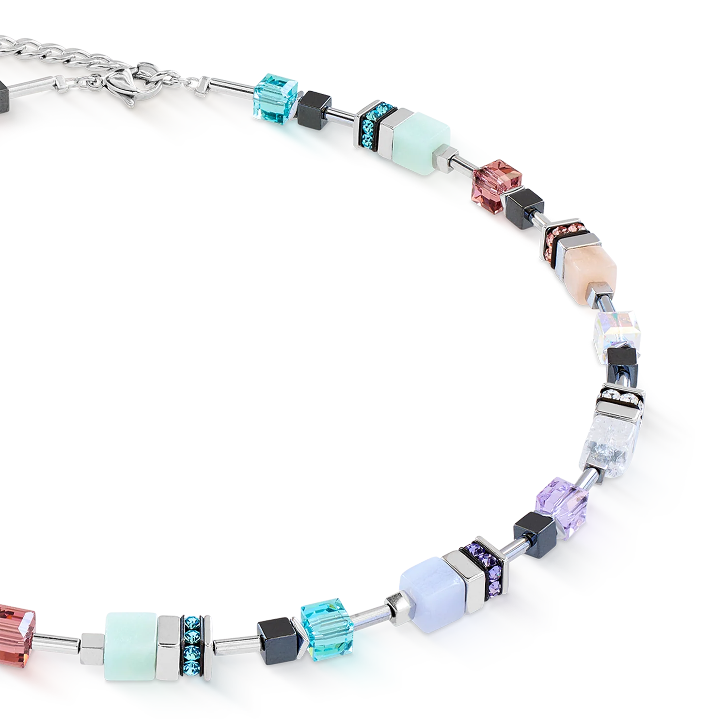 GeoCUBE® Precious Motion necklace Sorbet silver - Image 2
