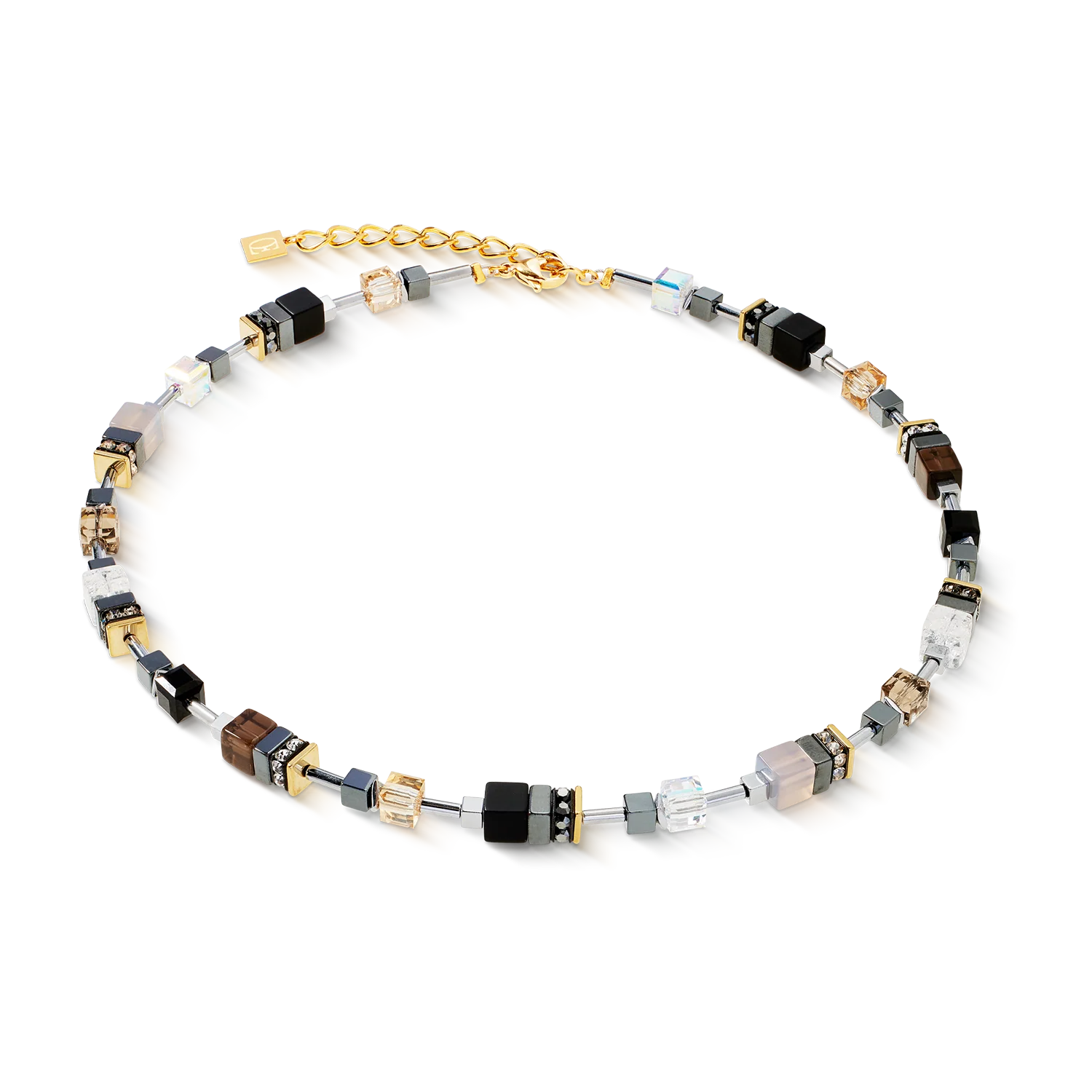 GeoCUBE® Precious Motion necklace Stone Whisper gold
