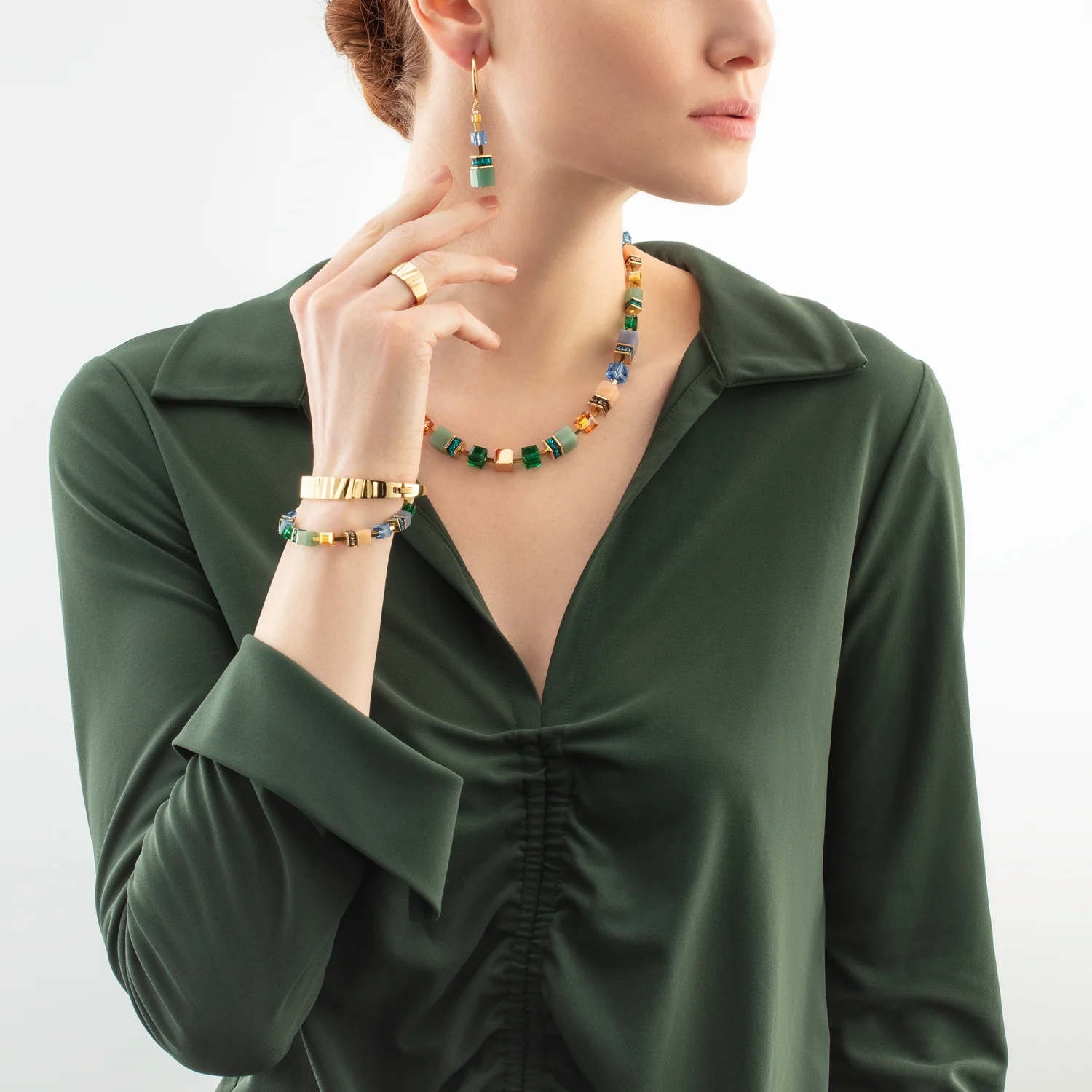 GeoCUBE® Precious Statement bracelet gold-spring - Image 4