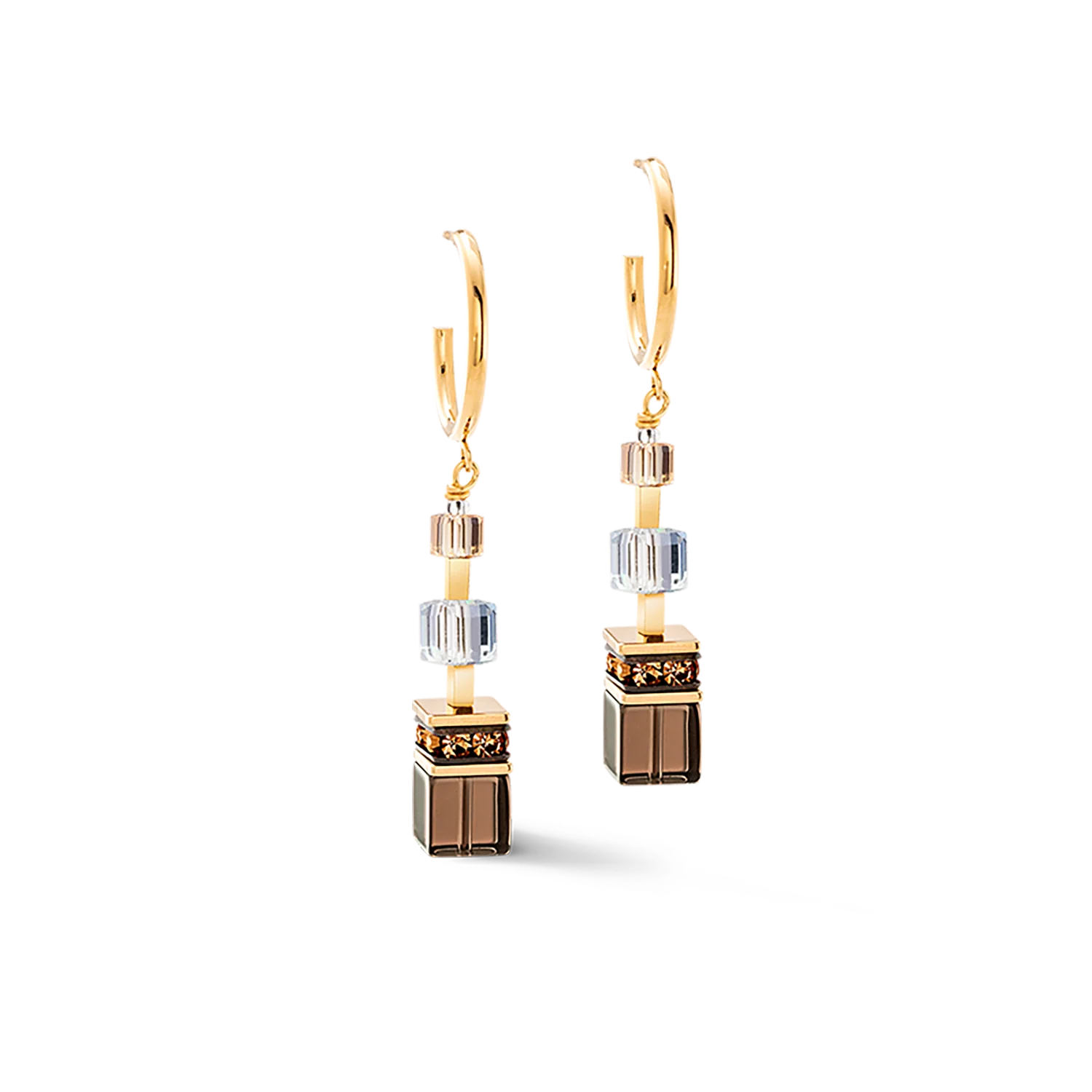 GeoCUBE® Precious Statement earring golden Blush