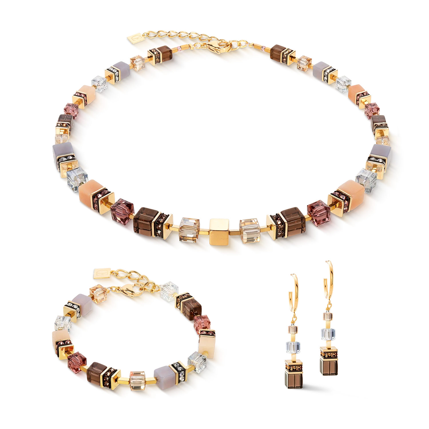 GeoCUBE® Precious Statement earring golden Blush - Image 3