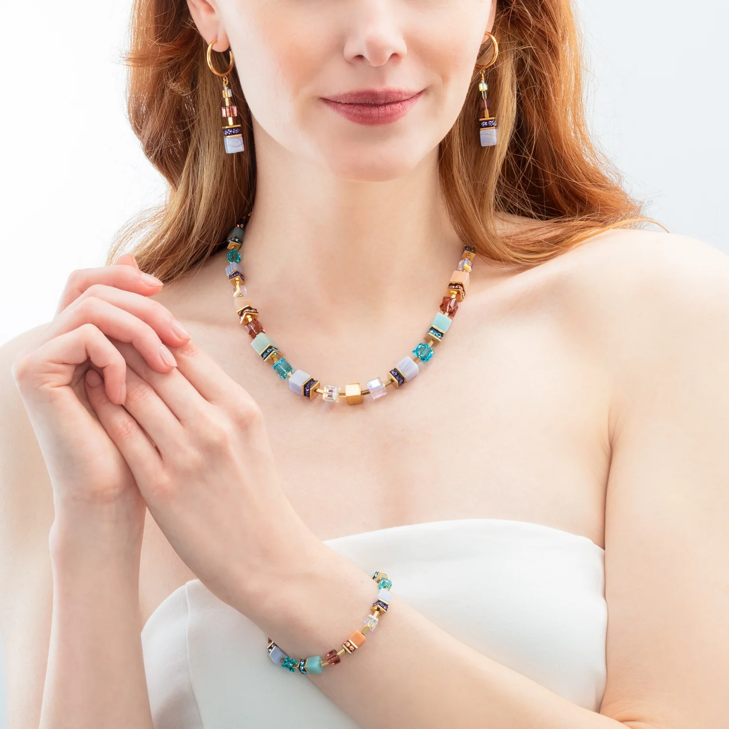 GeoCUBE® Precious Statement necklace Art Nouveau - Image 4