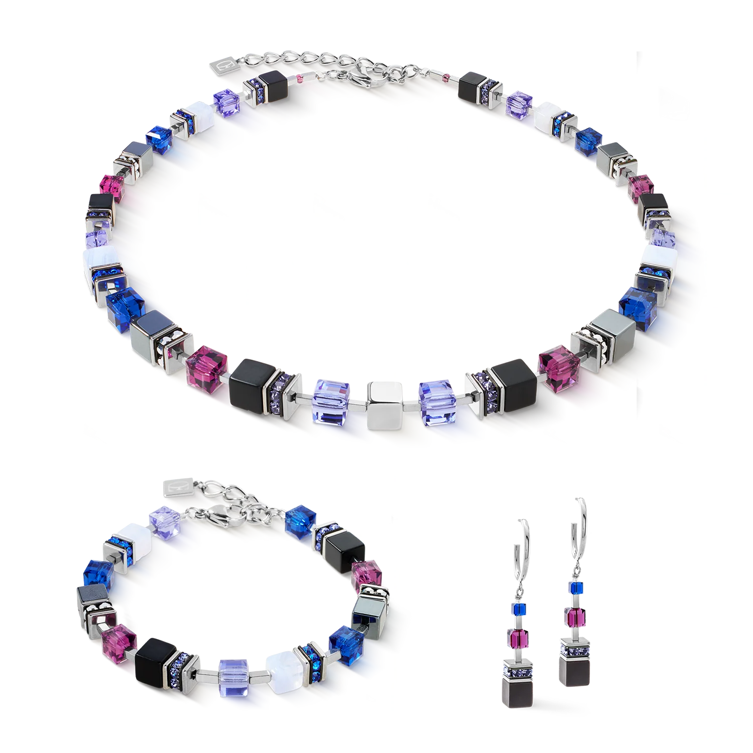 GeoCUBE® Precious Statement necklace Blue Moon - Image 3