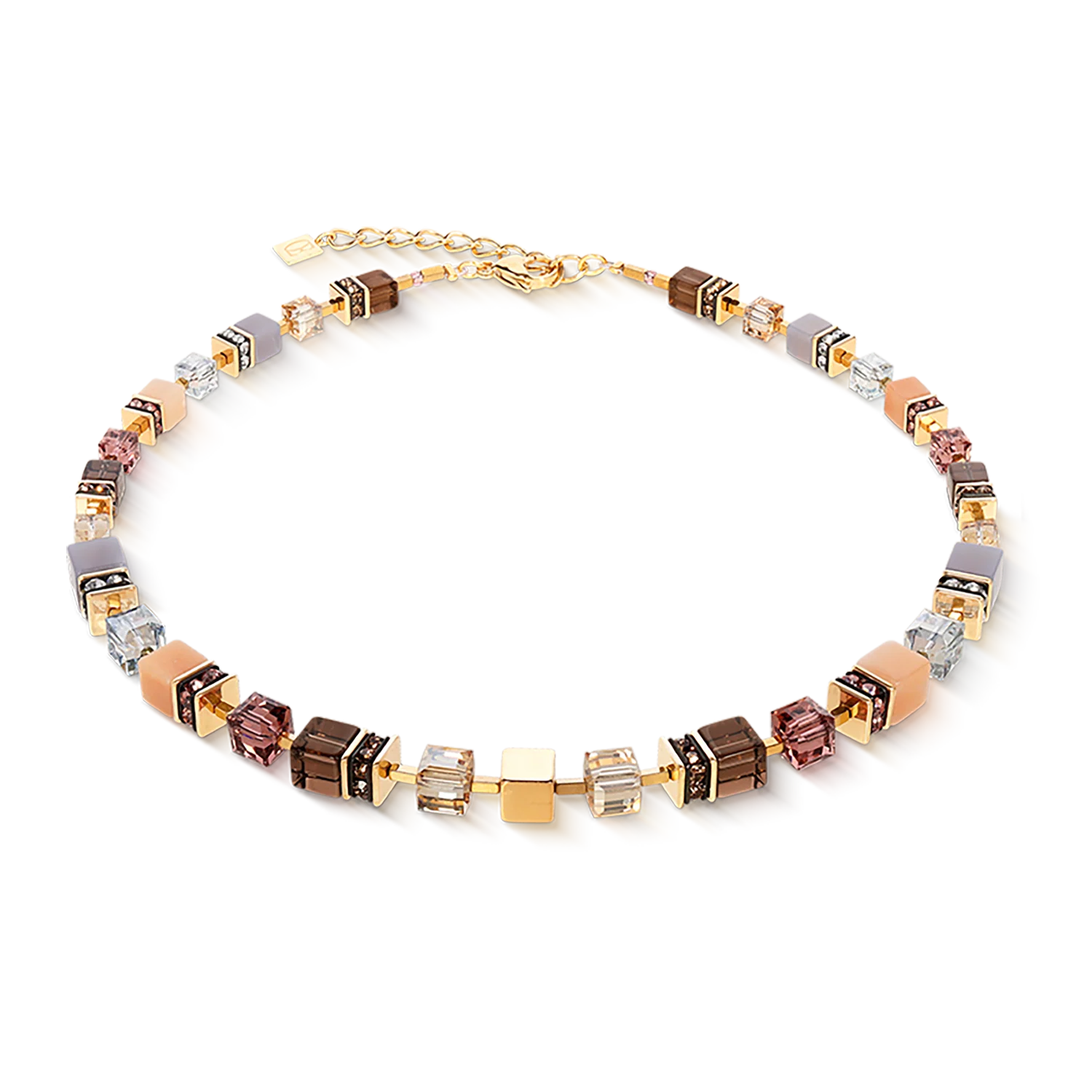 GeoCUBE® Precious Statement necklace golden Blush