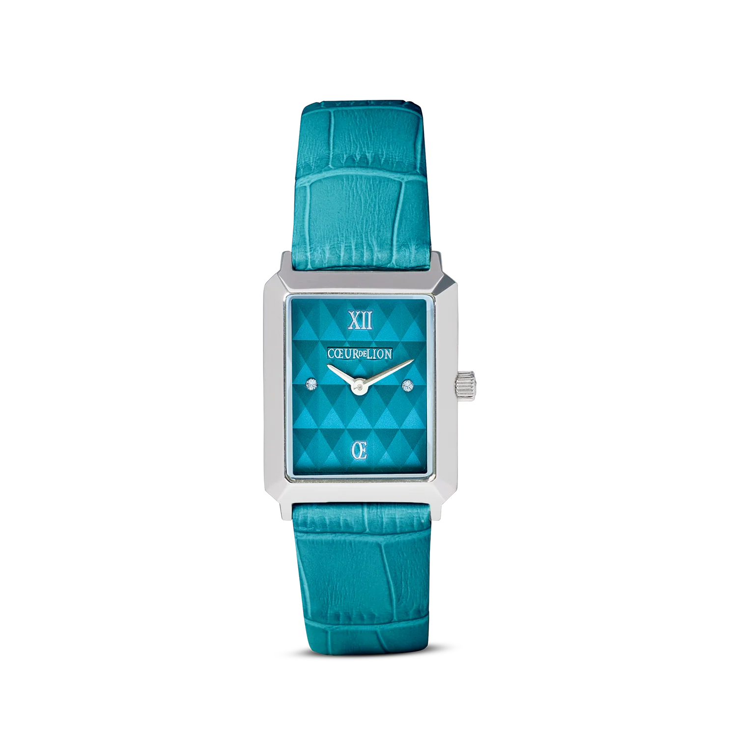 Gift Set Watch Iconic Spikes Transformative Teal Silver & Bracelet Wave Precious Flow silver-teal - Image 3