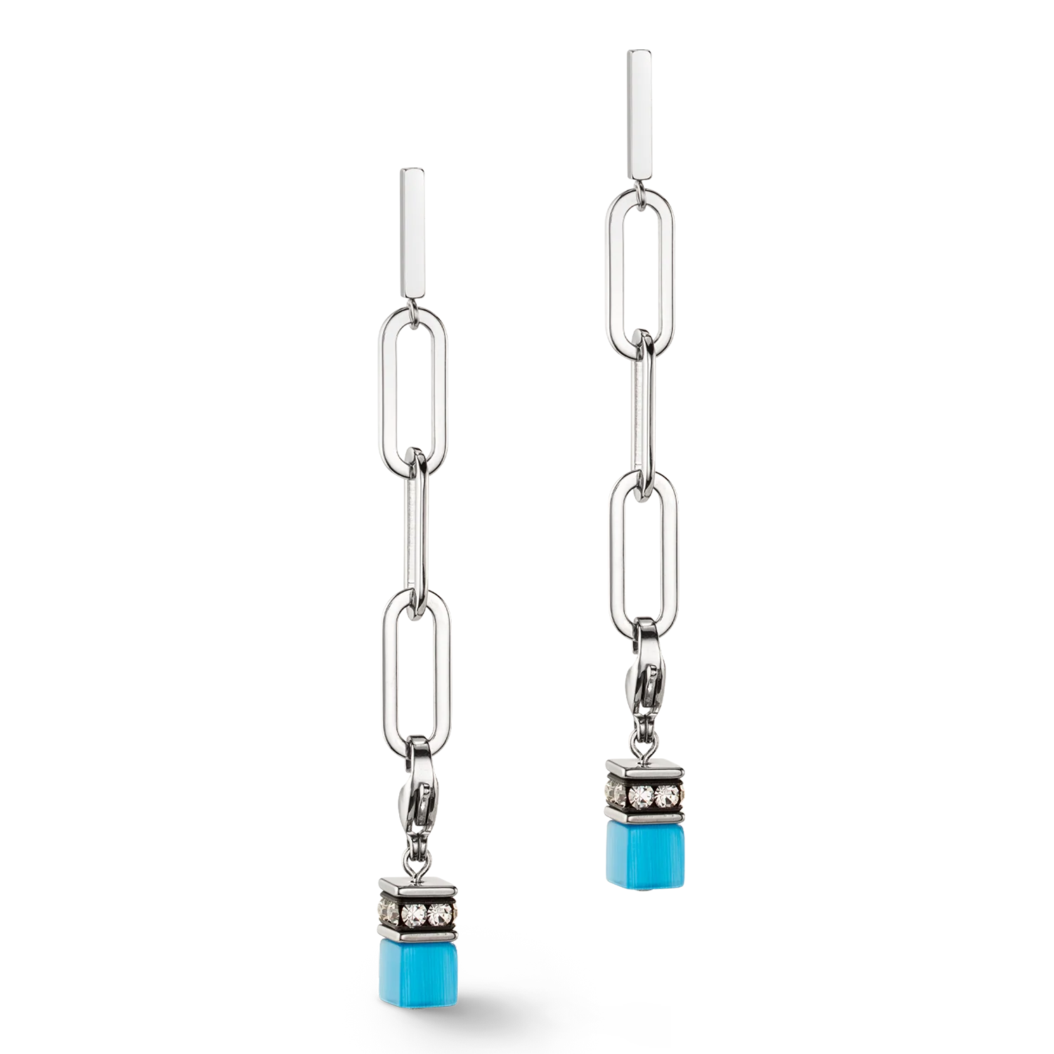 Happy Iconic Cube charm earrings silver pastel - Image 2