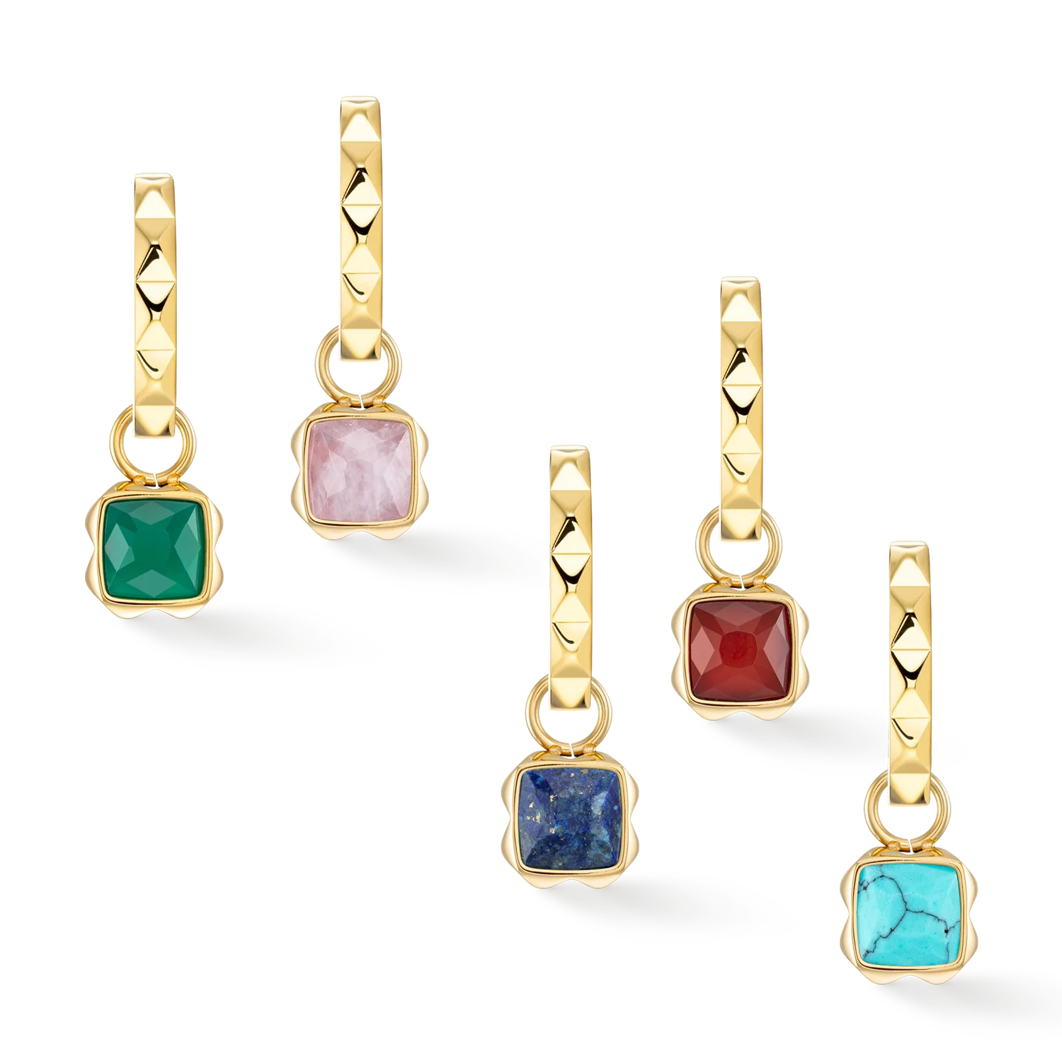Hoop earrings Spikes 23 gold - Image 5