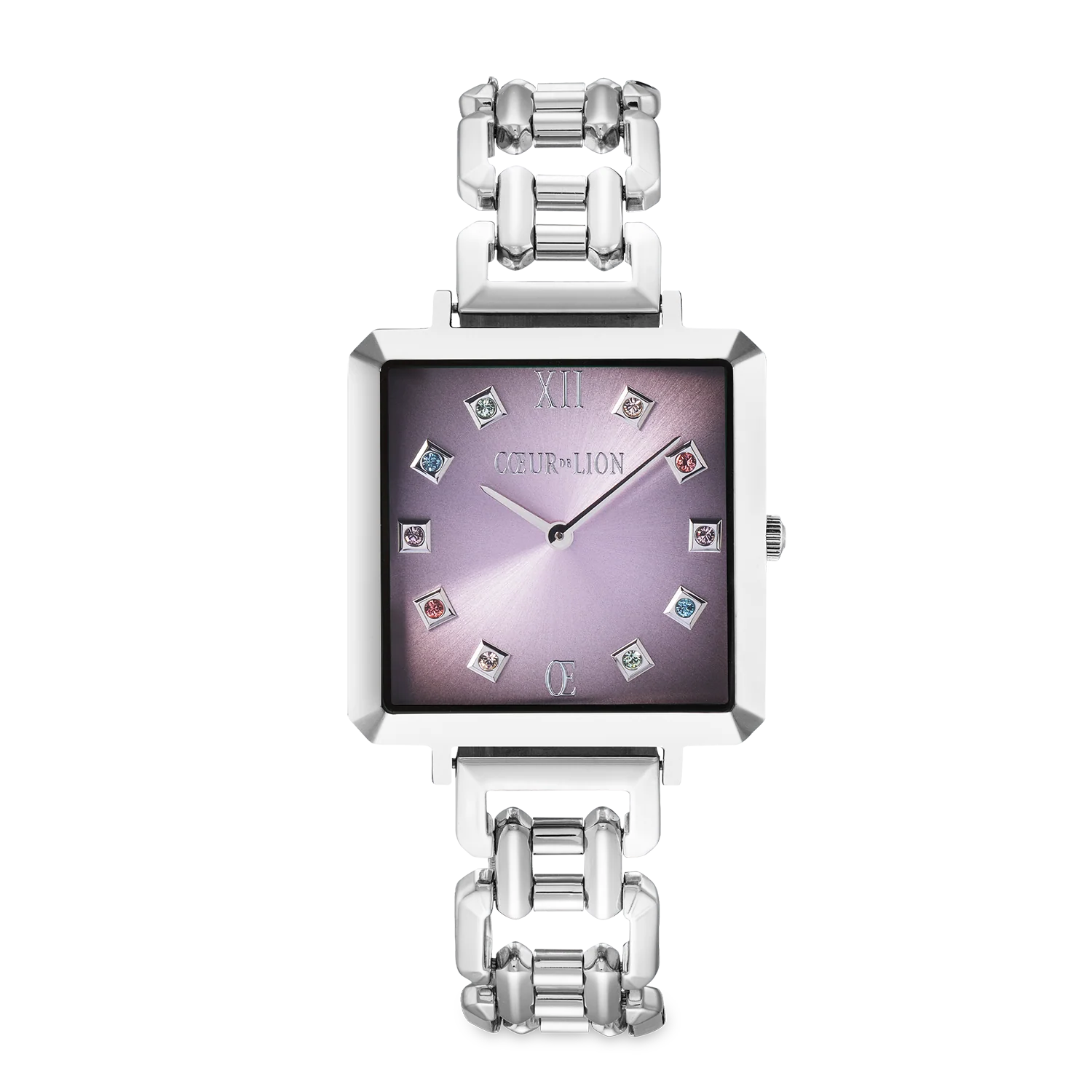 Iconic Cube Statement Watch Orchid Ice silver