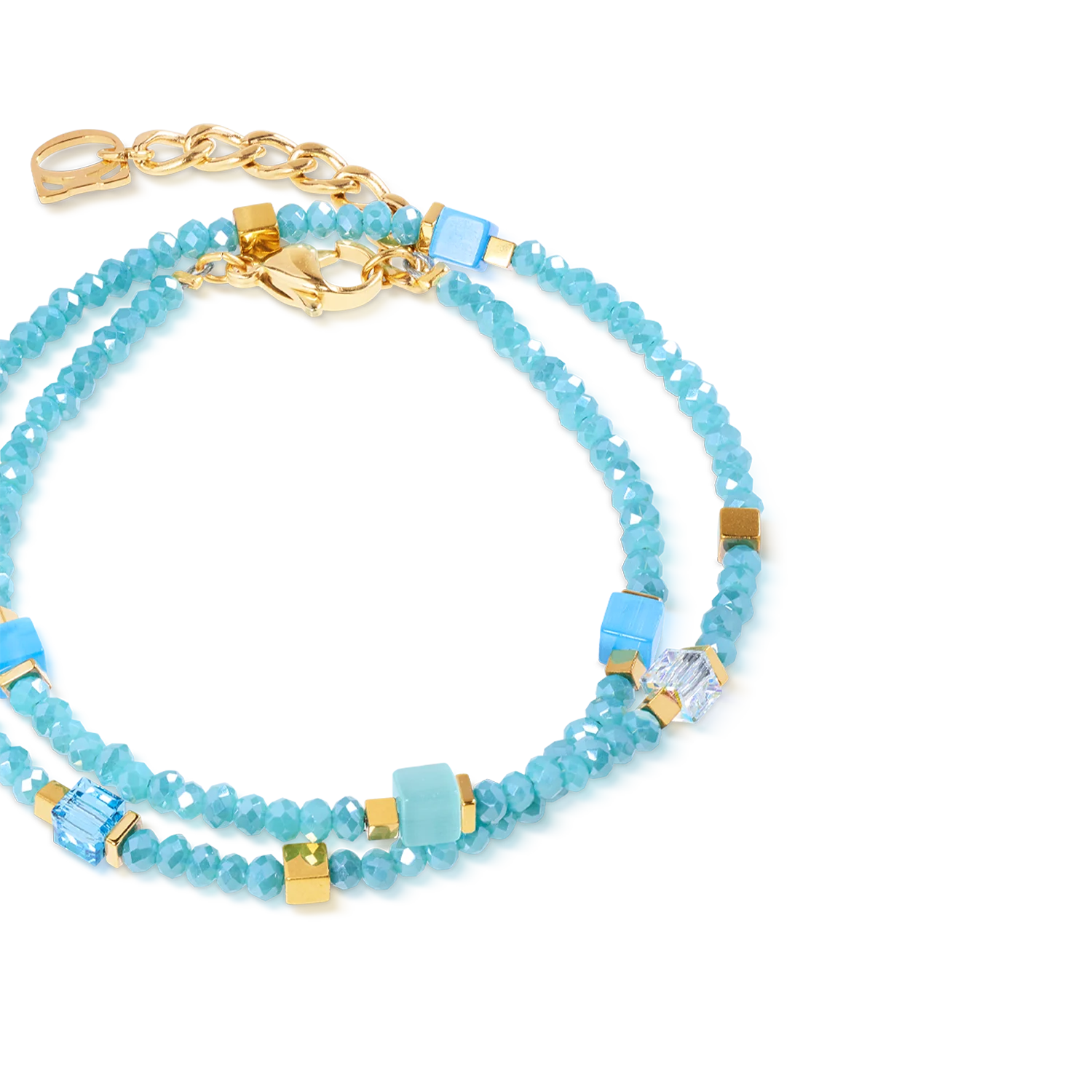 Joyful Colours Flex Bracelet gold-turquoise - Image 2