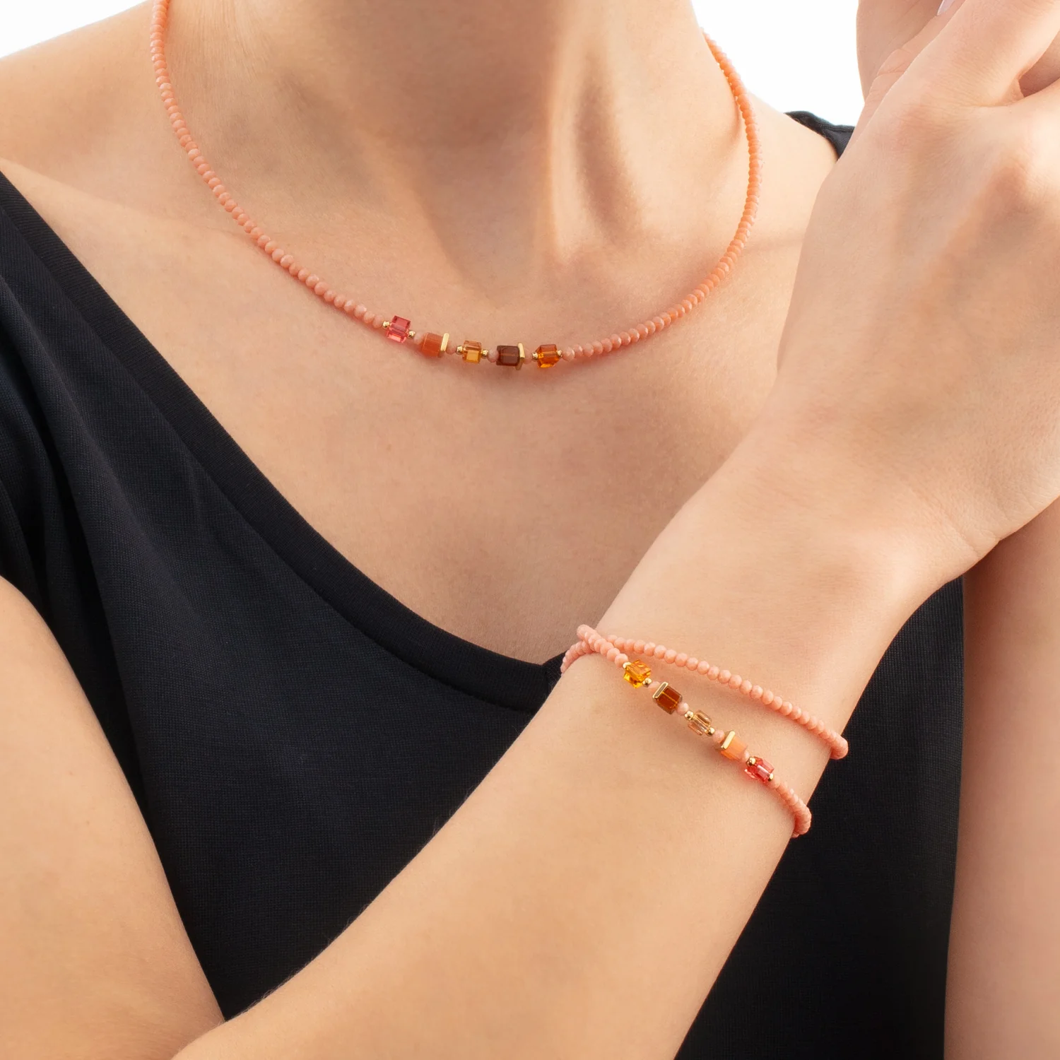 Joyful Colours Update Necklace gold-orange - Image 4