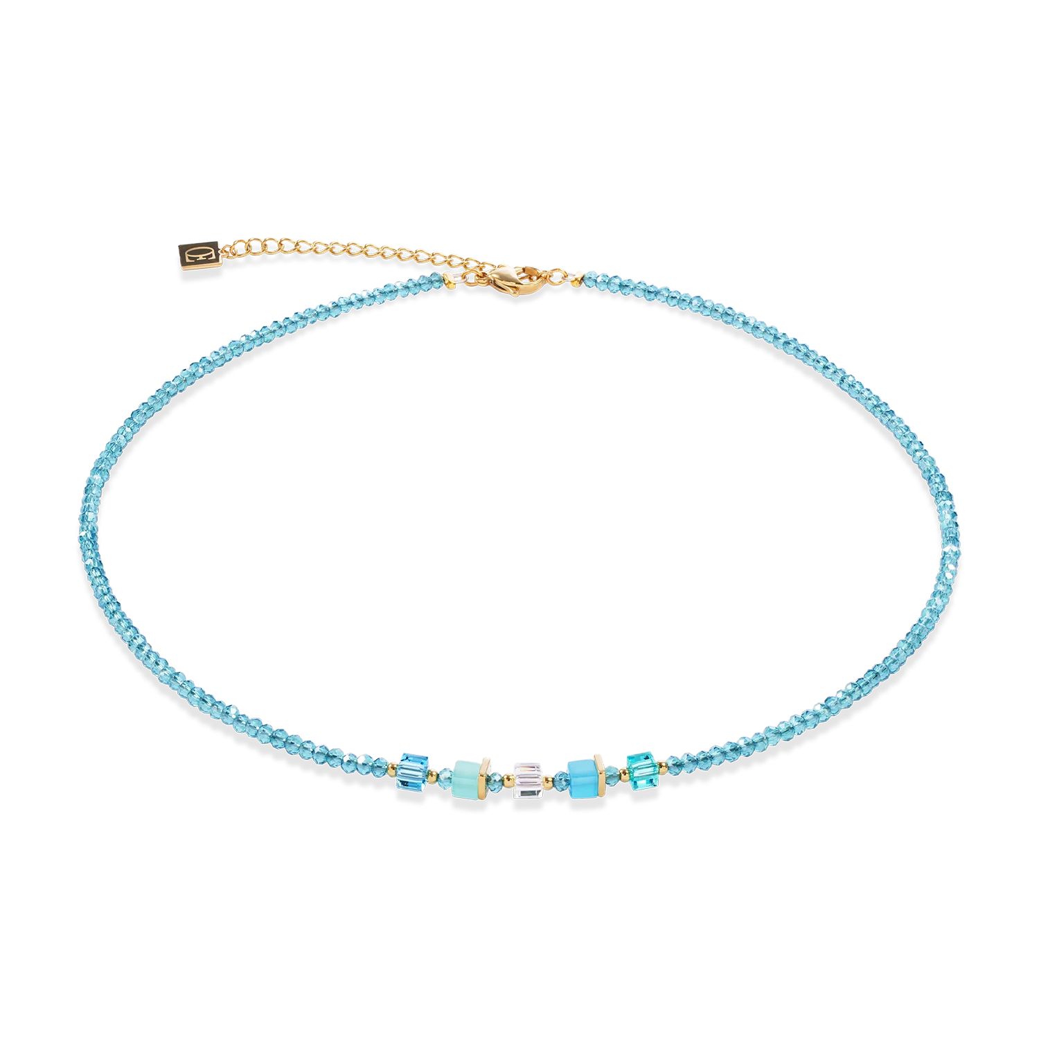 Joyful Colours Update Necklace gold-turquoise