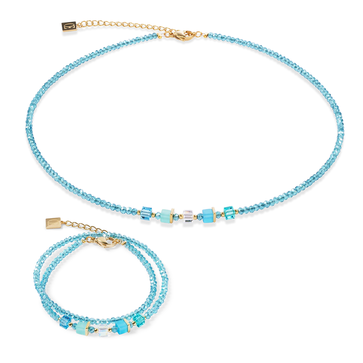 Joyful Colours Update Necklace gold-turquoise - Image 3