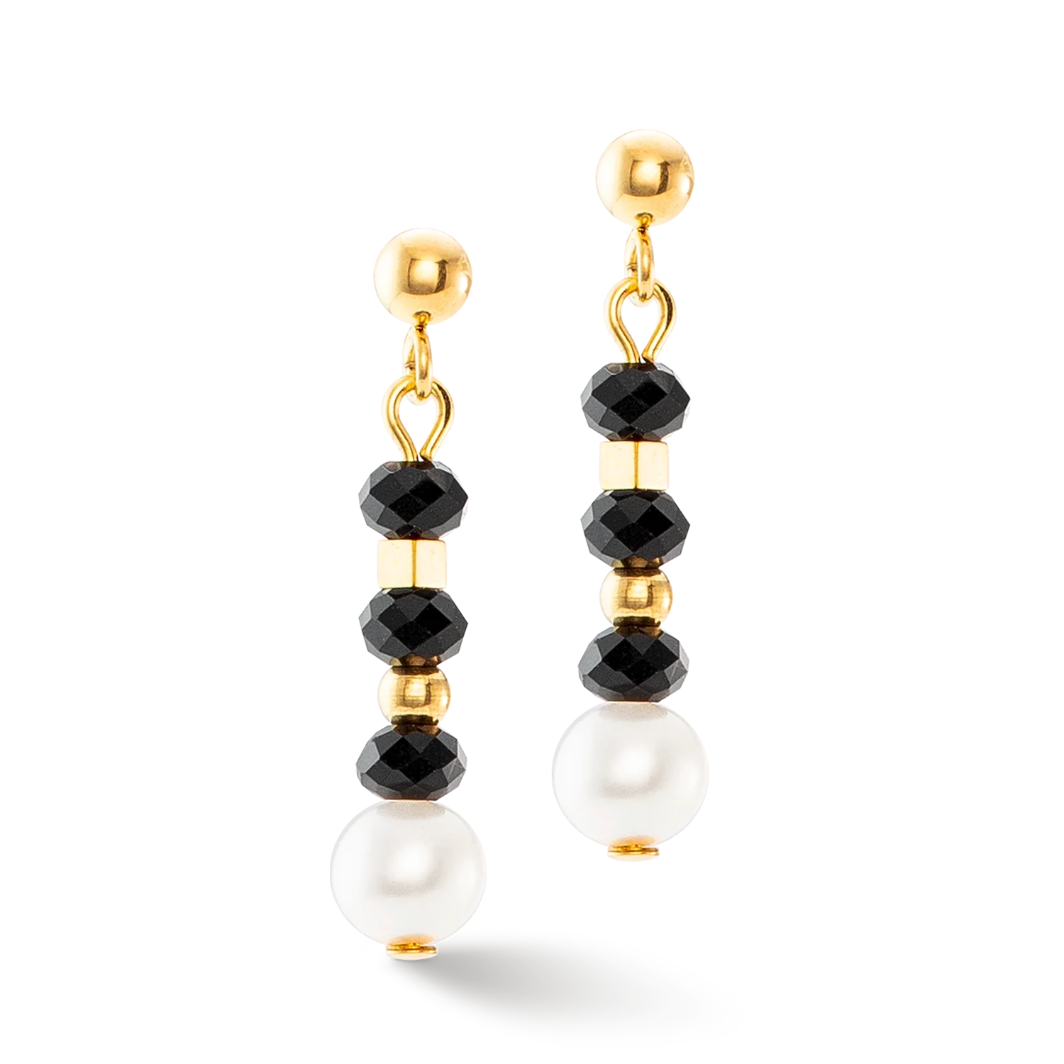 Mystic Pearl earrings gold-black - Image 2