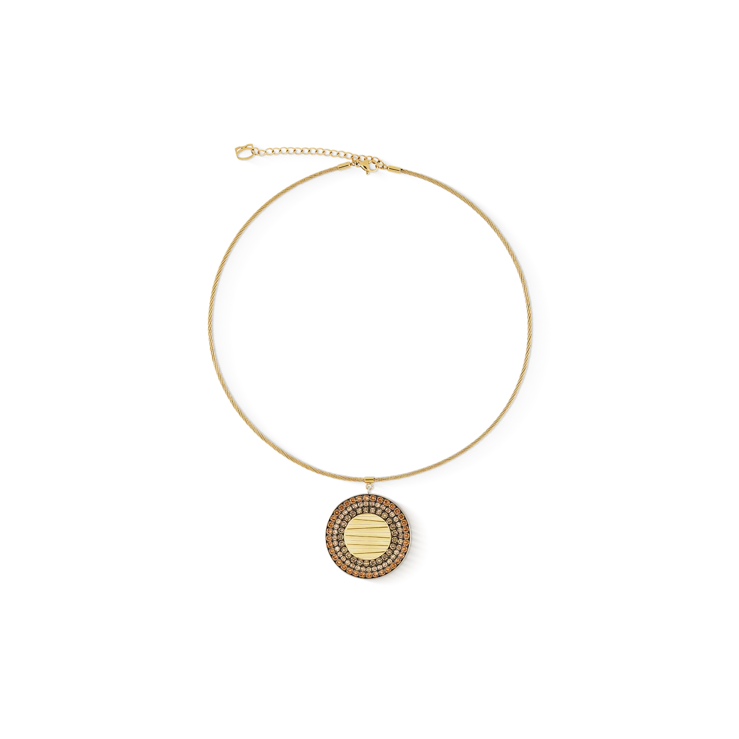 Necklace Amulet Glam Waves gold-beige